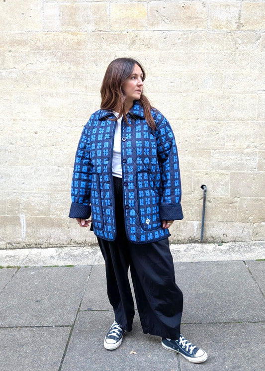 Day Jacket in 'Indigo Chess Set'