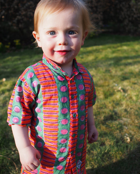 Kid's Short Sleeved Shirt in 'Orange Grove'