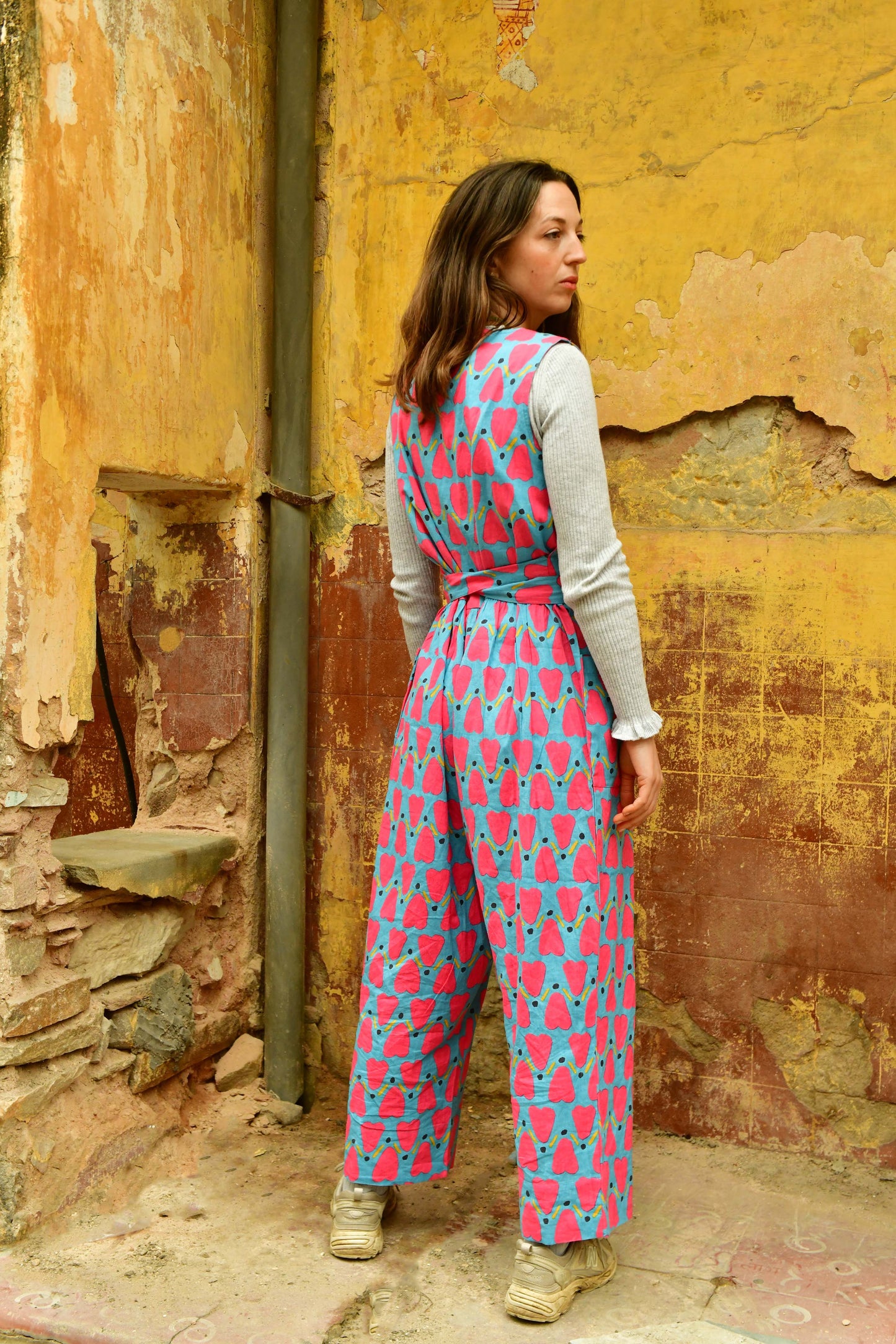 Andy Dungarees in 'Blue Honey Heart'