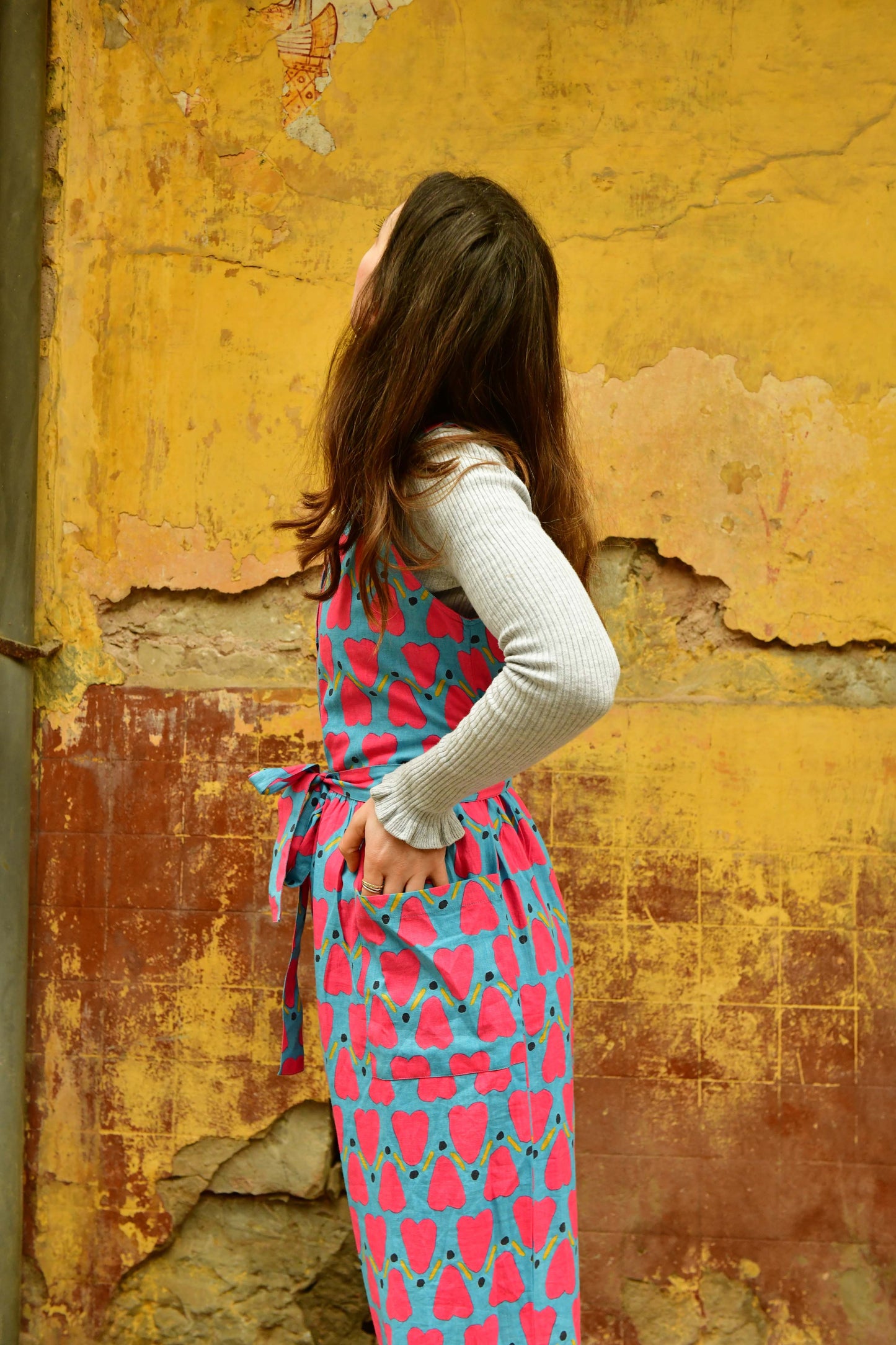 Andy Dungarees in 'Blue Honey Heart'