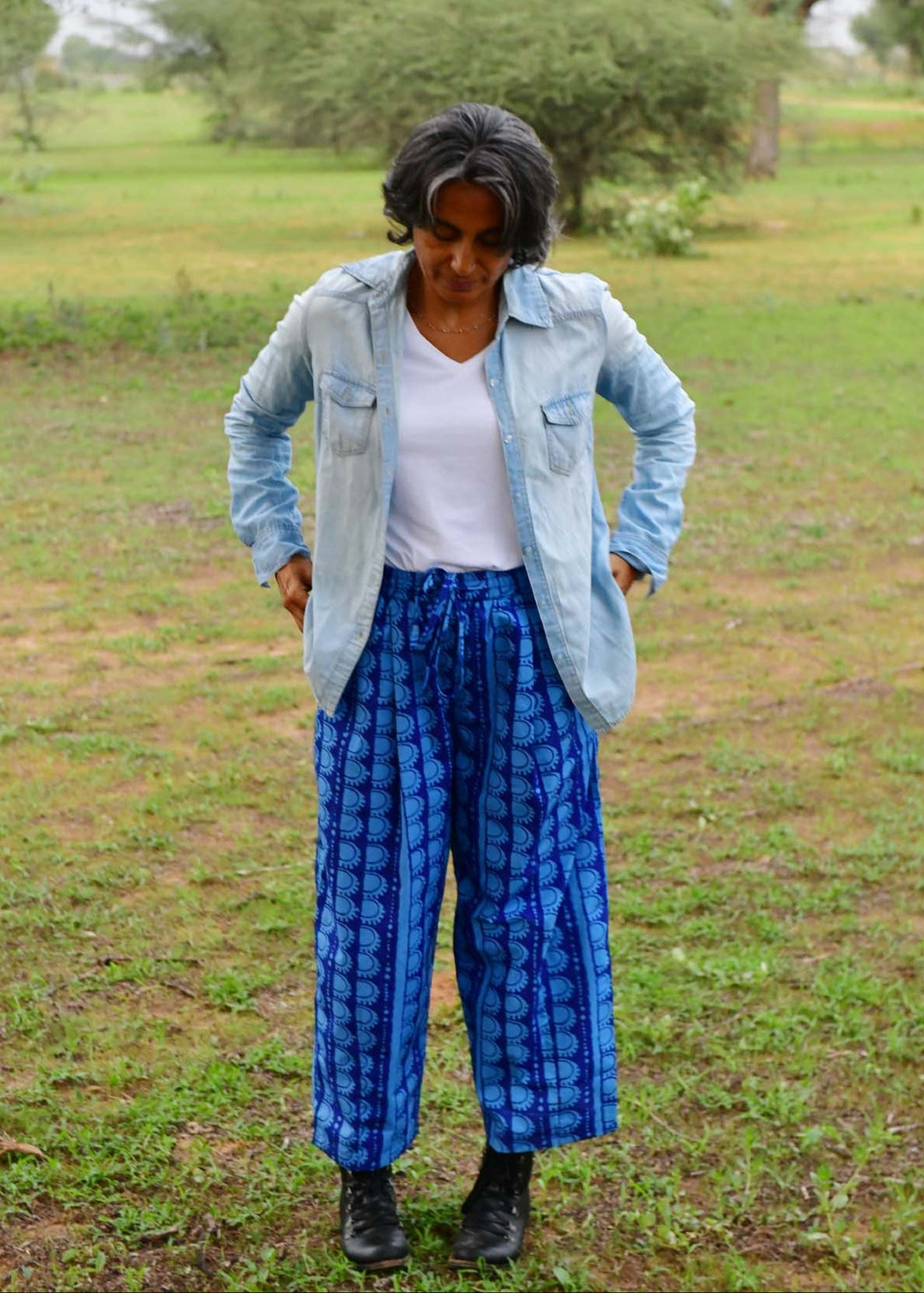 Anko Trousers in 'Blue Bead'
