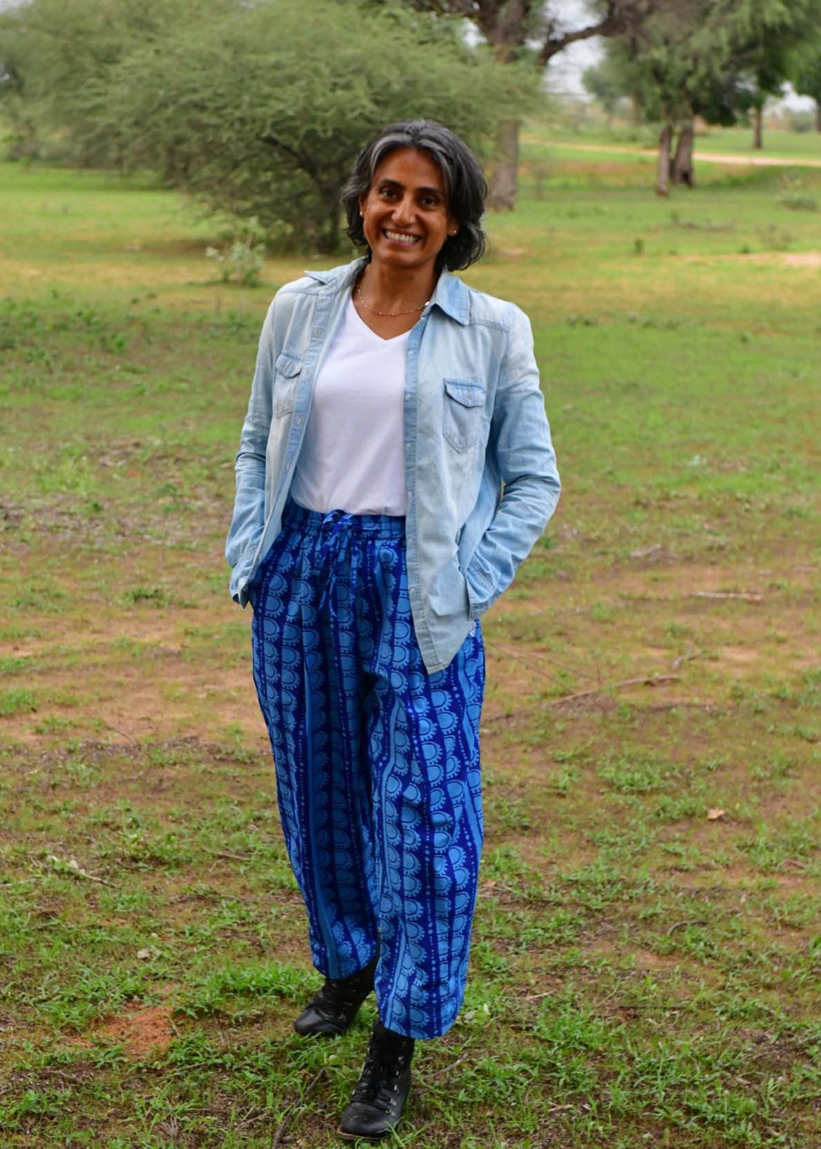 Anko Trousers in 'Blue Bead'