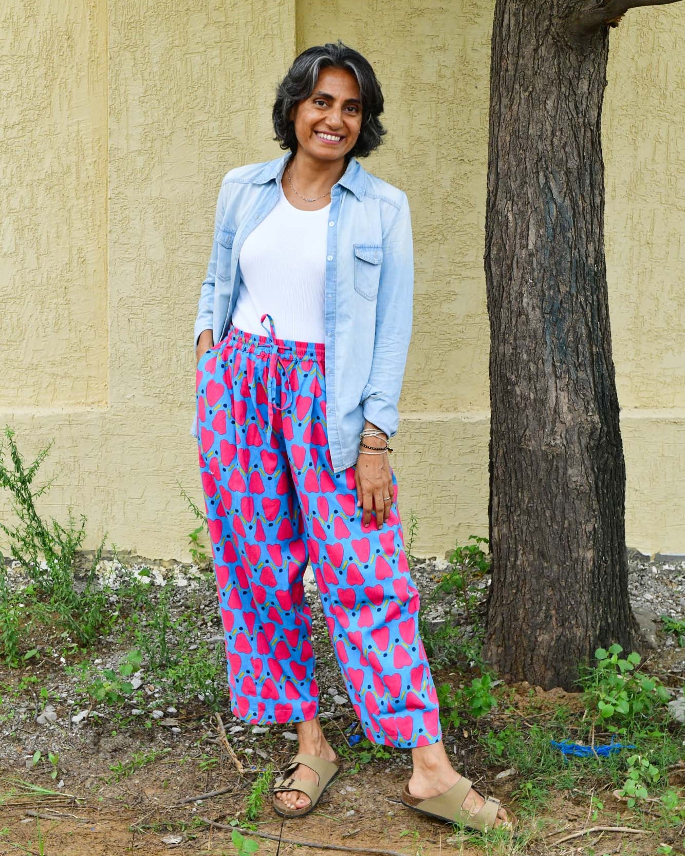 Anko Trousers in 'Blue Honey Heart'