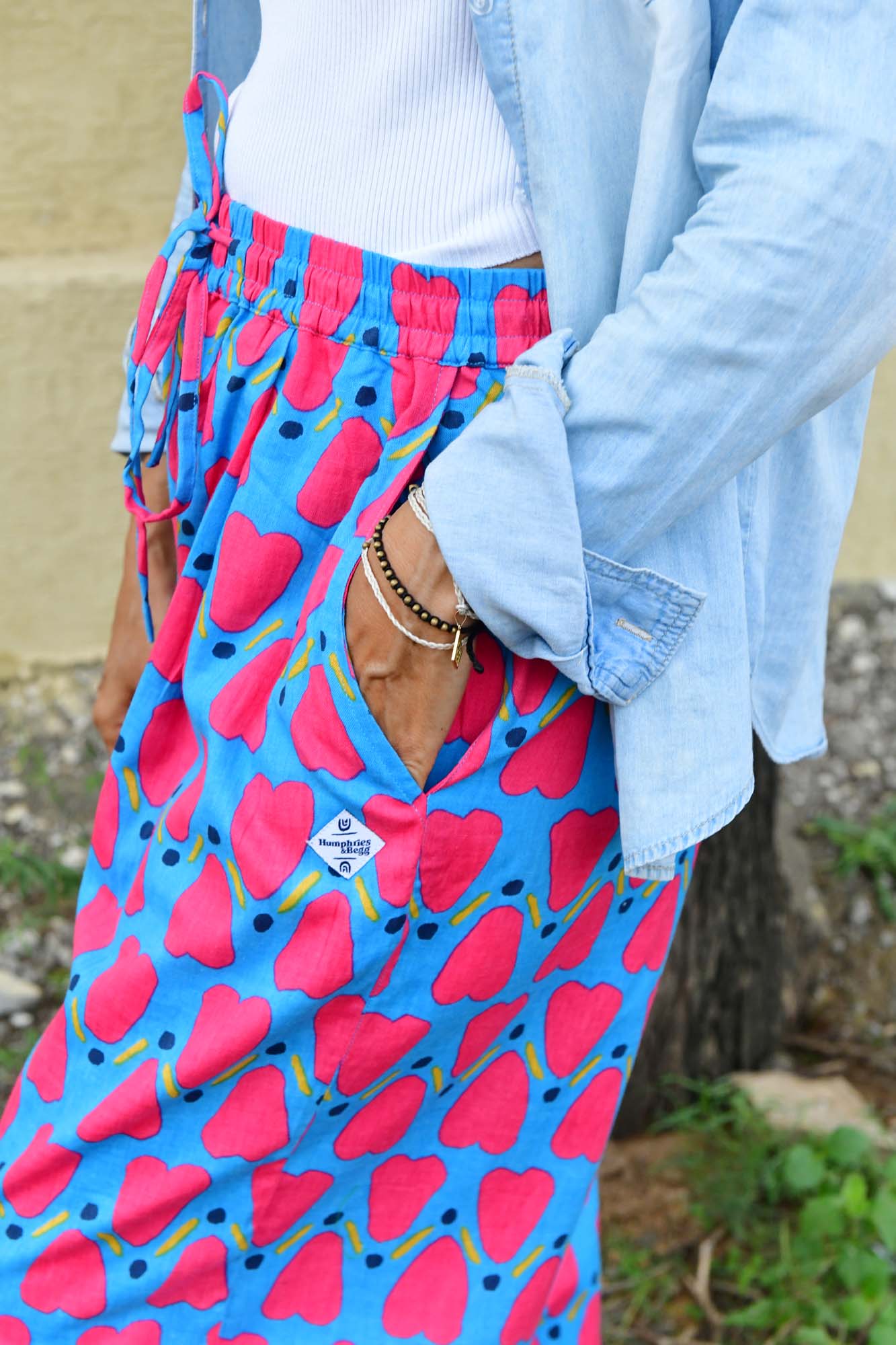 Anko Trousers in 'Blue Honey Heart'