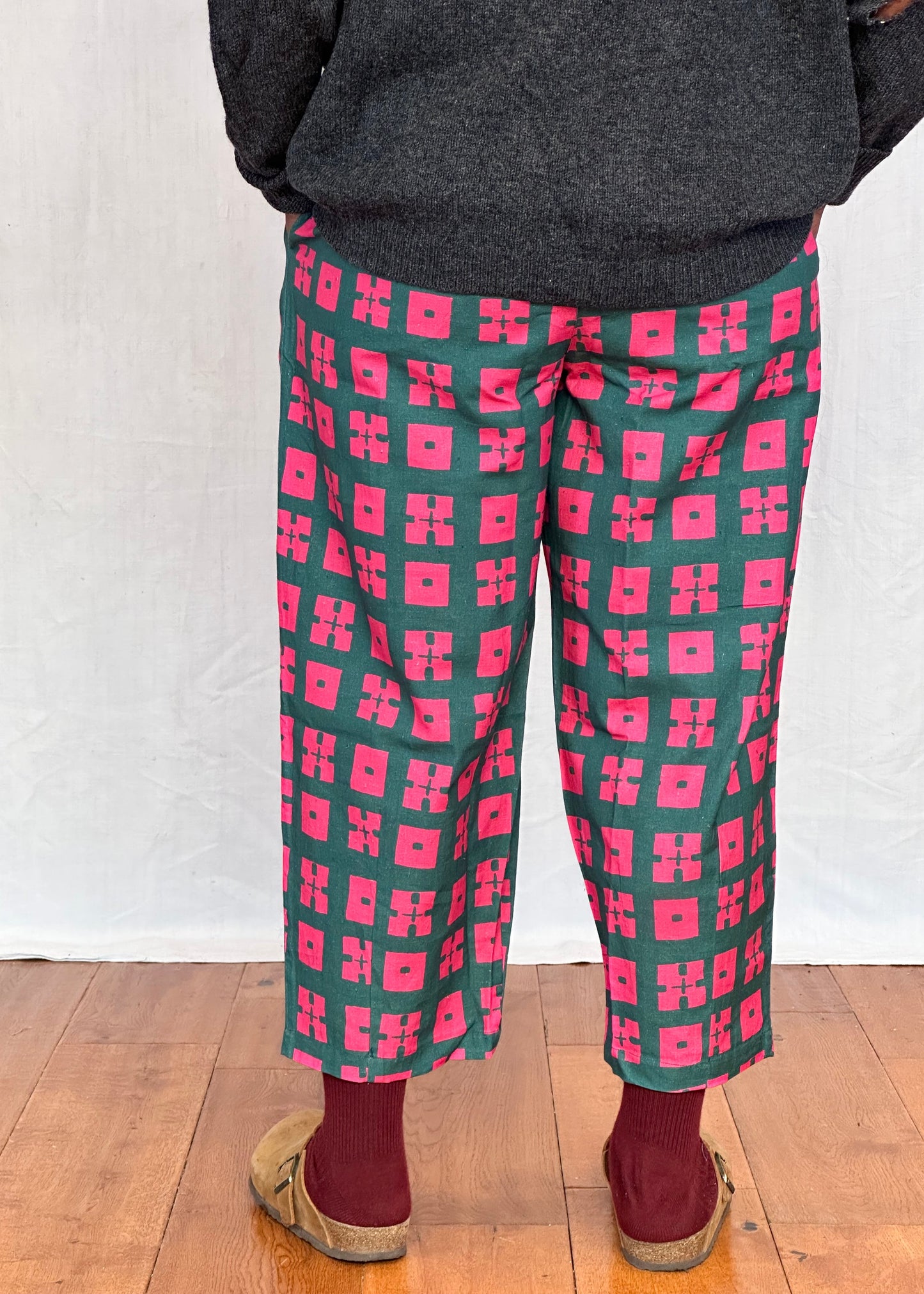 Anko Trousers in 'Pink Forest'