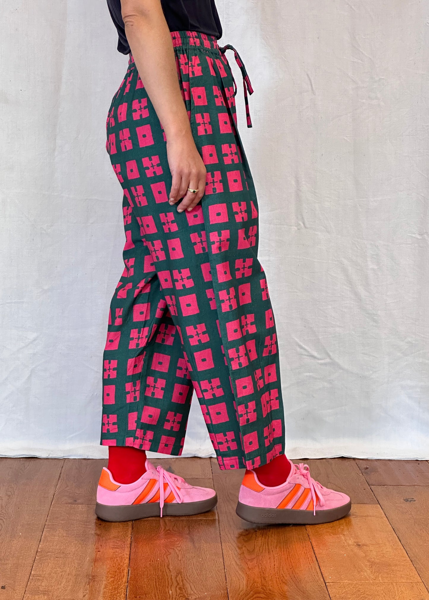 Anko Trousers in 'Pink Forest'