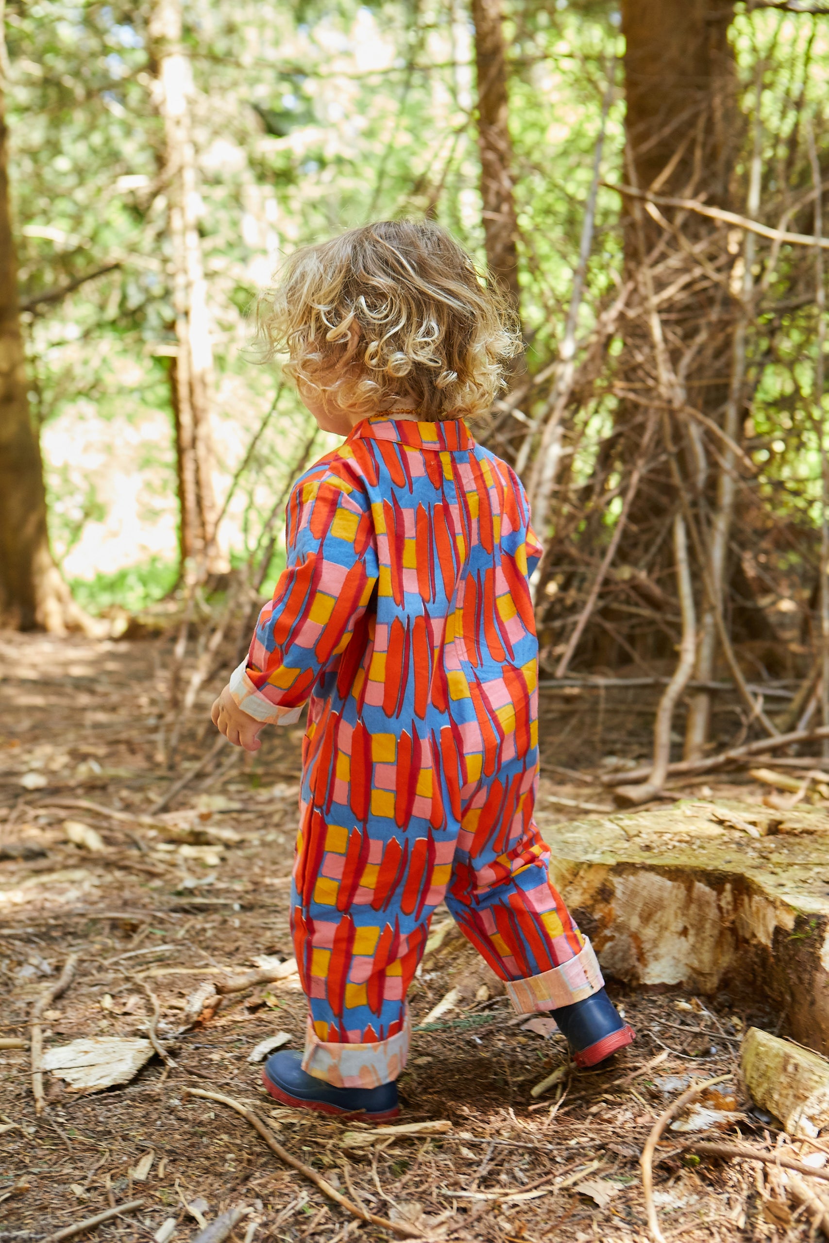 Kid's Playsuit in 'Battenburg' 0-6yrs