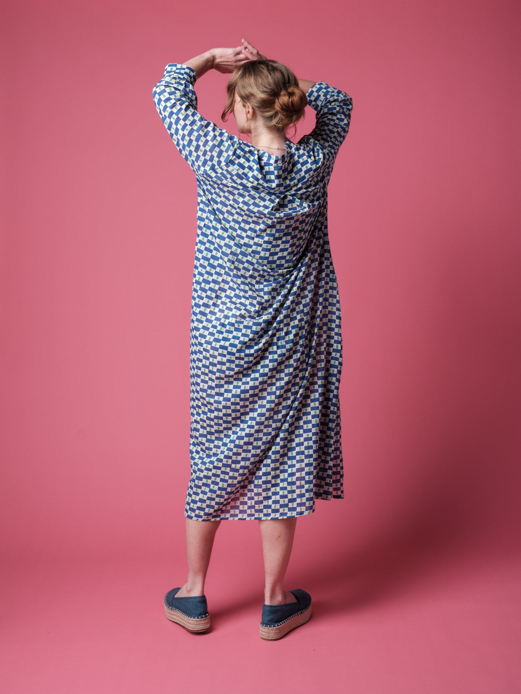 Beachy Gown in 'Blue Bridge' Print