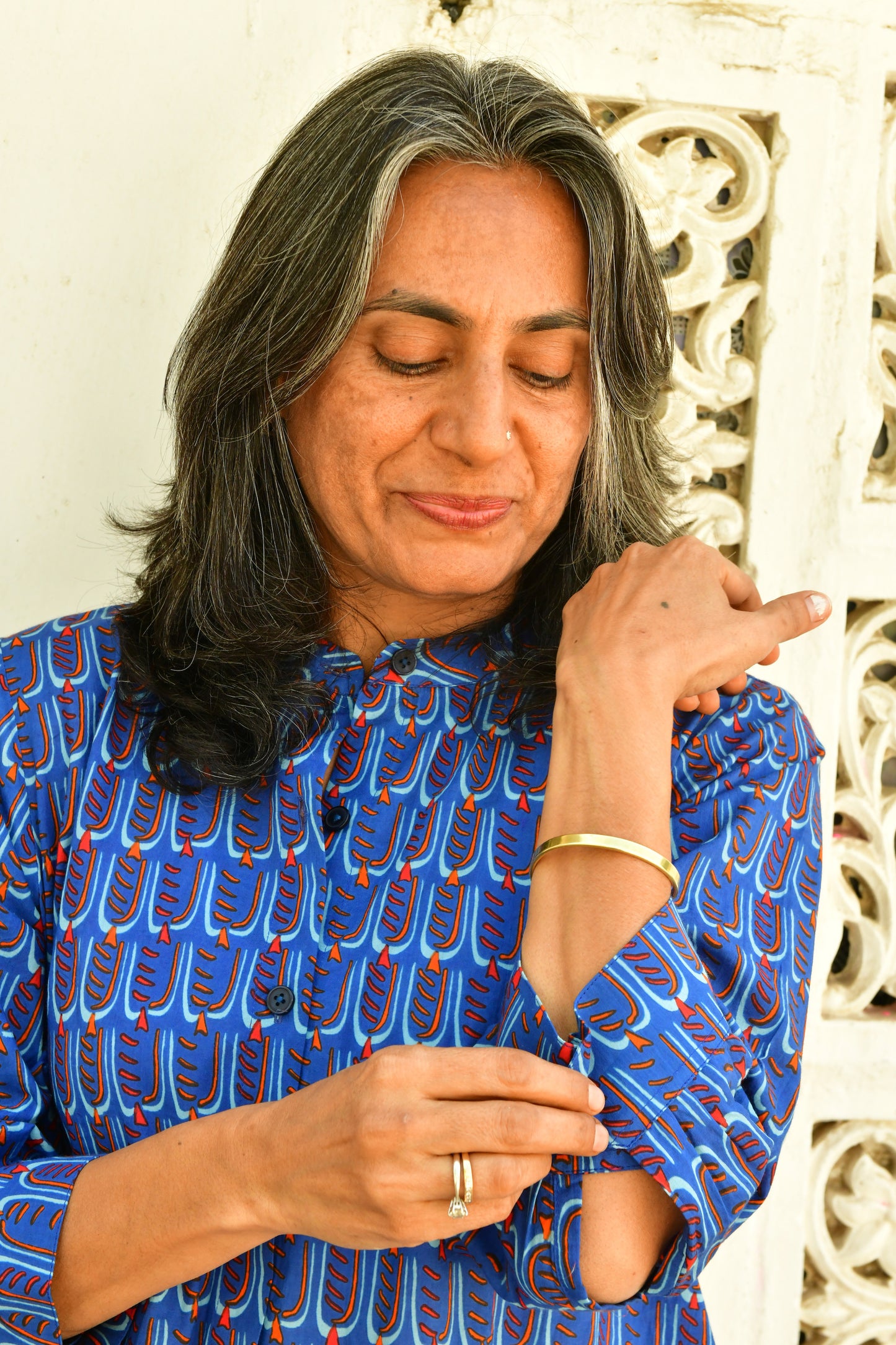 Beachy Gown in 'Beaky on Blue'