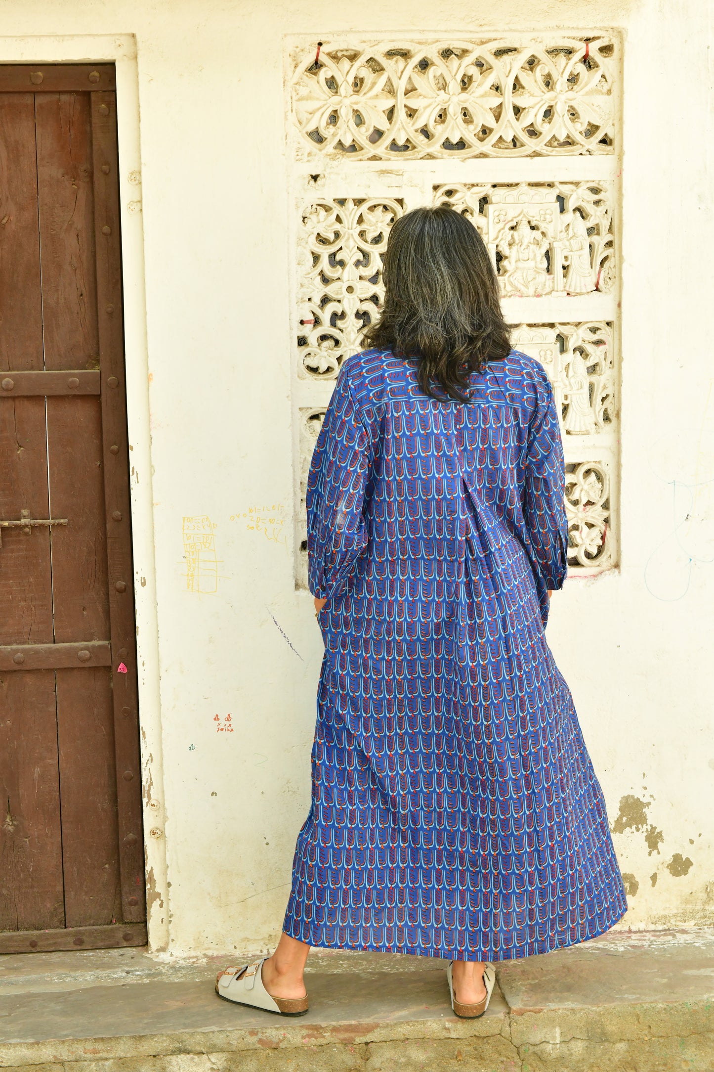 Beachy Gown in 'Beaky on Blue'