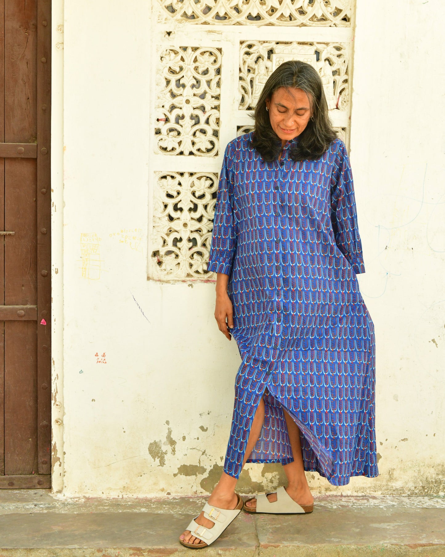 Beachy Gown in 'Beaky on Blue'