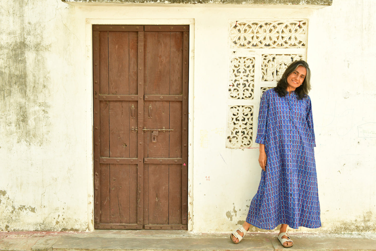 Beachy Gown in 'Beaky on Blue'