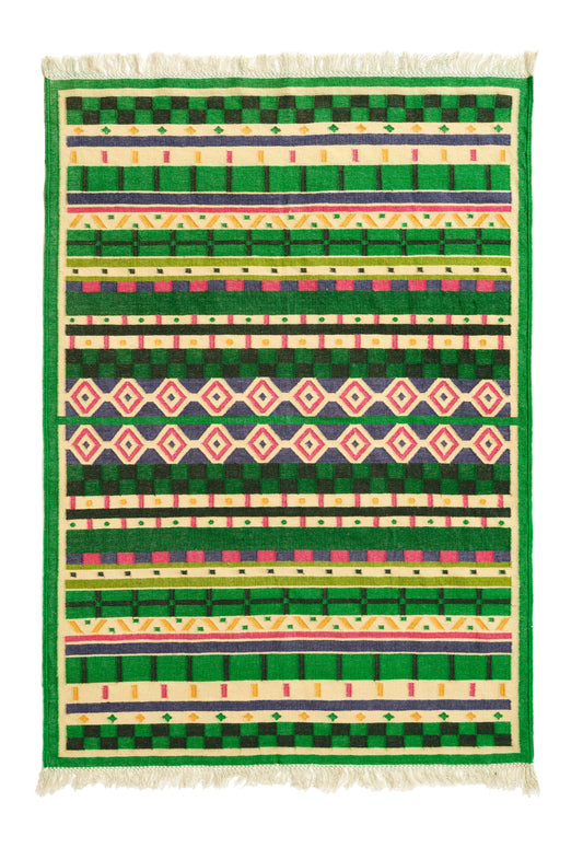 Medium Wool Rug in 'Beetle Green'