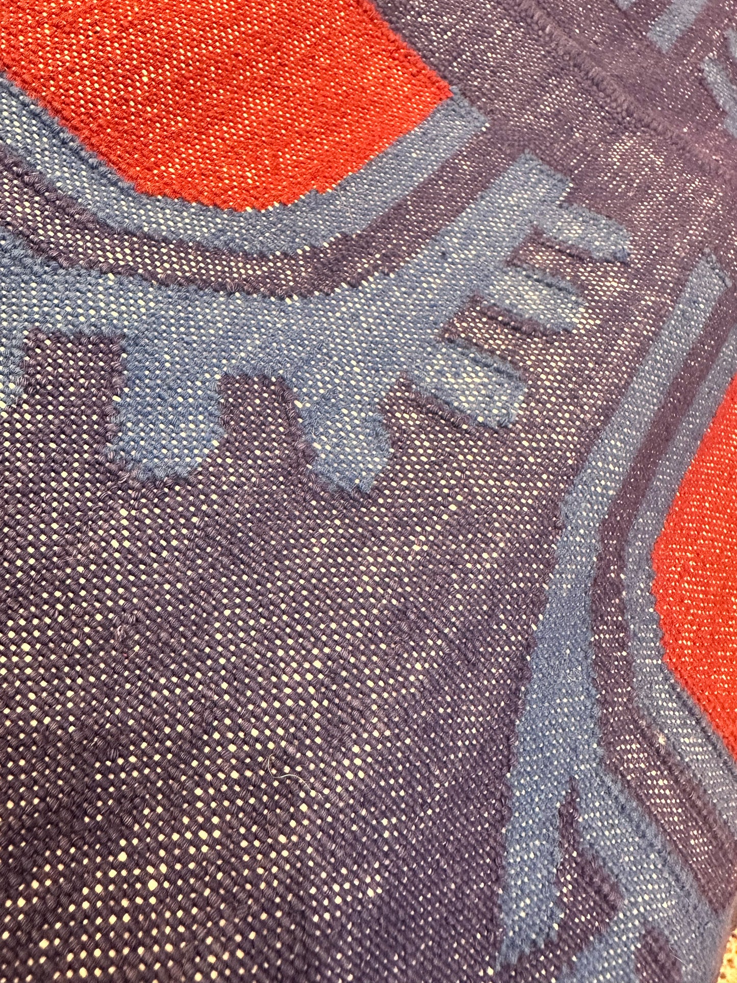 Medium Cotton Rug in 'Burgundy Bead'