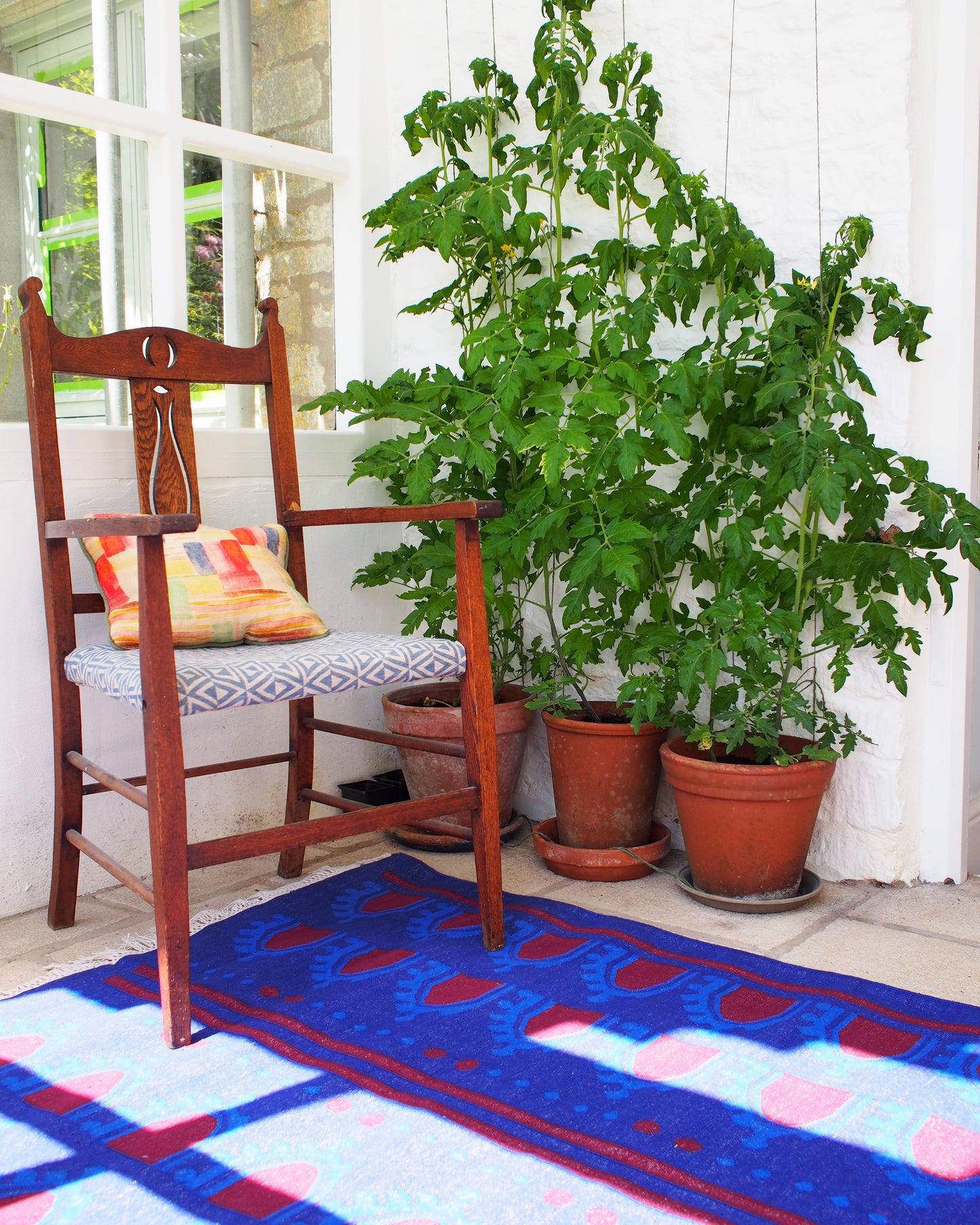Woven Rug in 'Burgundy Bead'