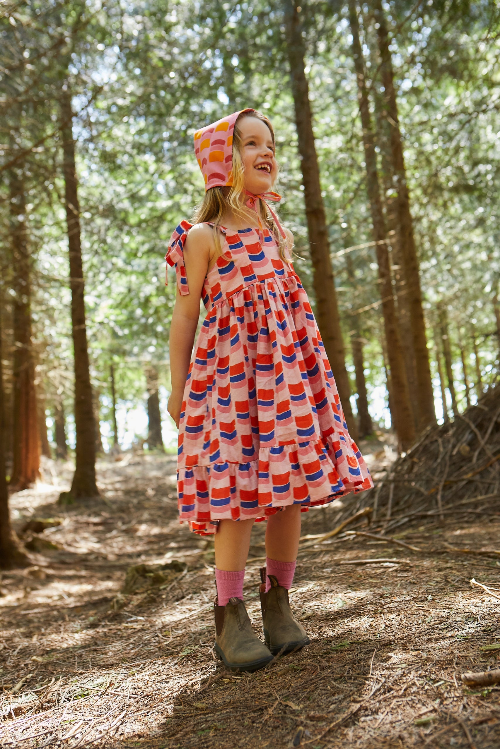 Cotton Butterfly Dress in 'Sunset Skies' 0-6yrs