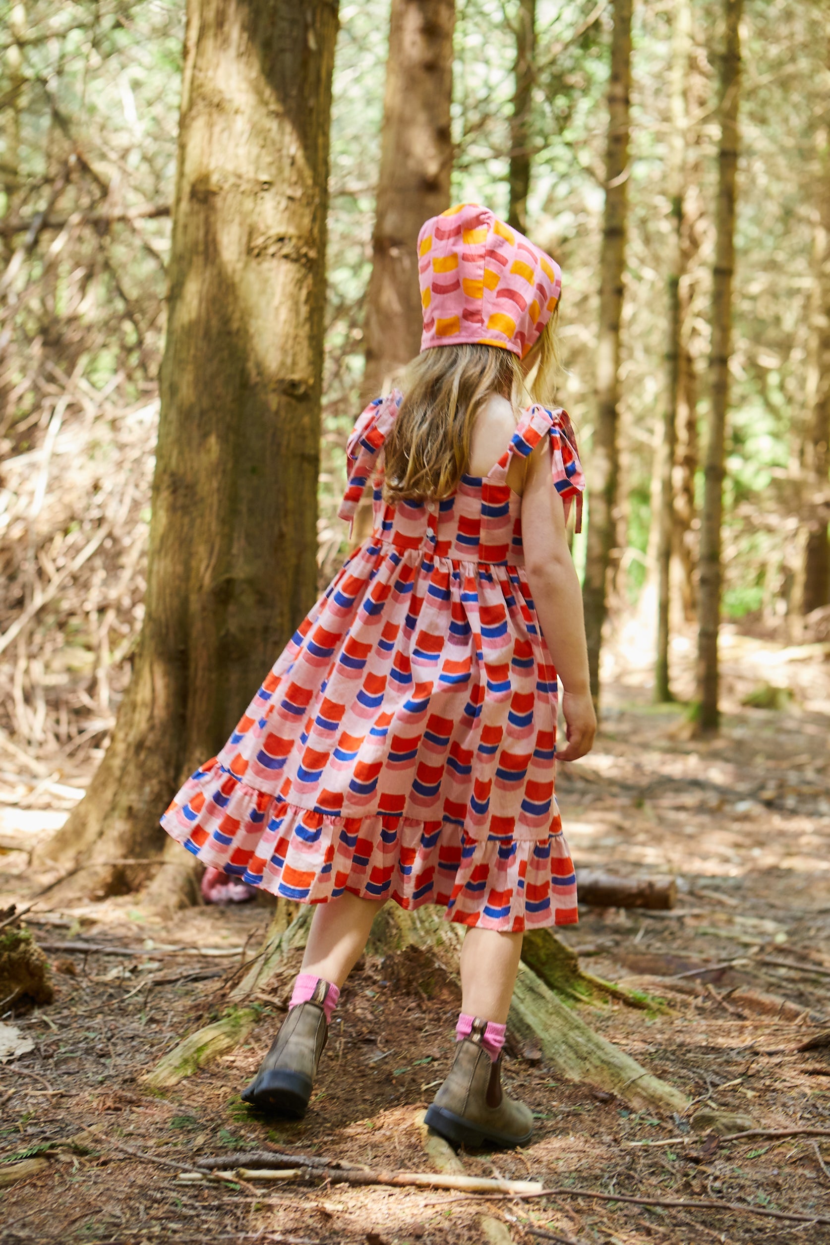 Cotton Butterfly Dress in 'Sunset Skies' 0-6yrs