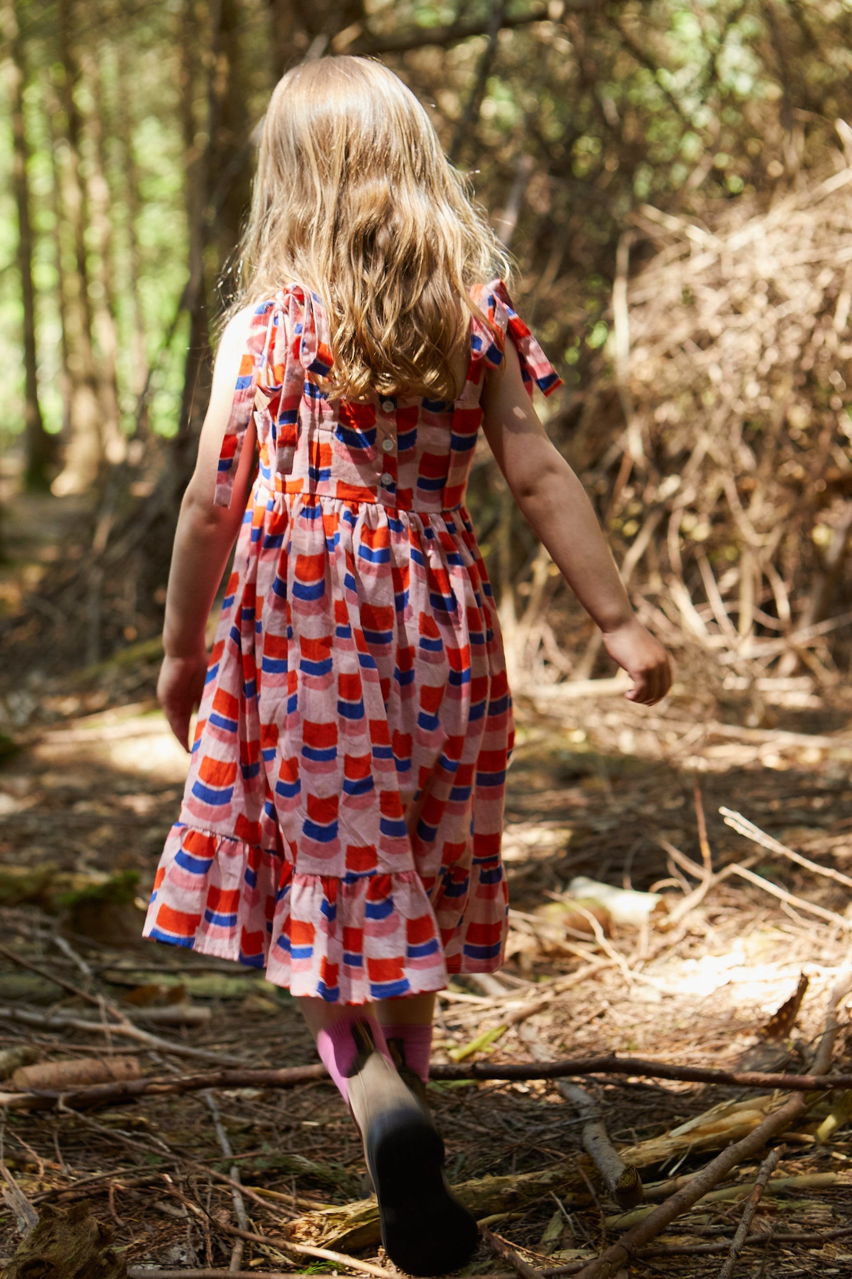 Cotton Butterfly Dress in 'Sunset Skies' 0-6yrs