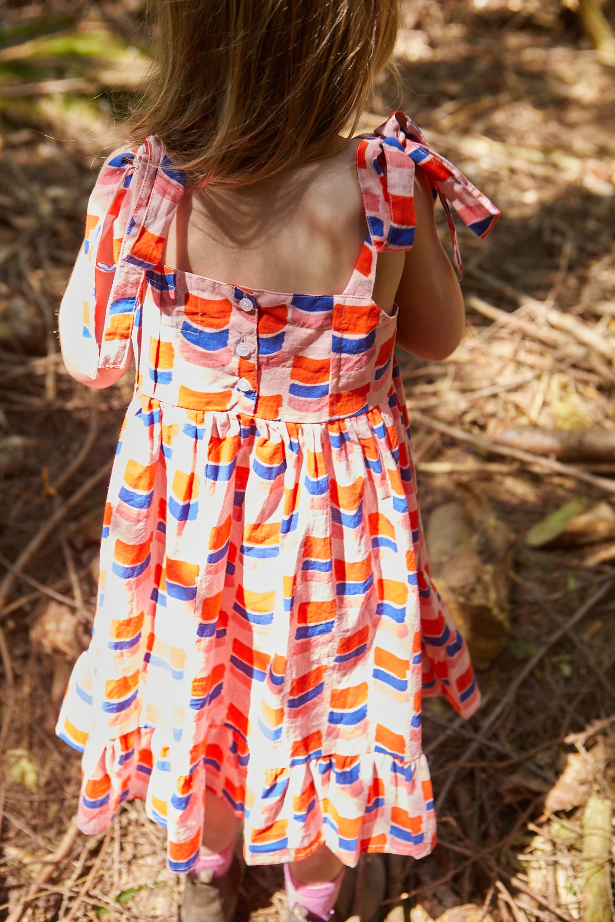 Cotton Butterfly Dress in 'Sunset Skies'