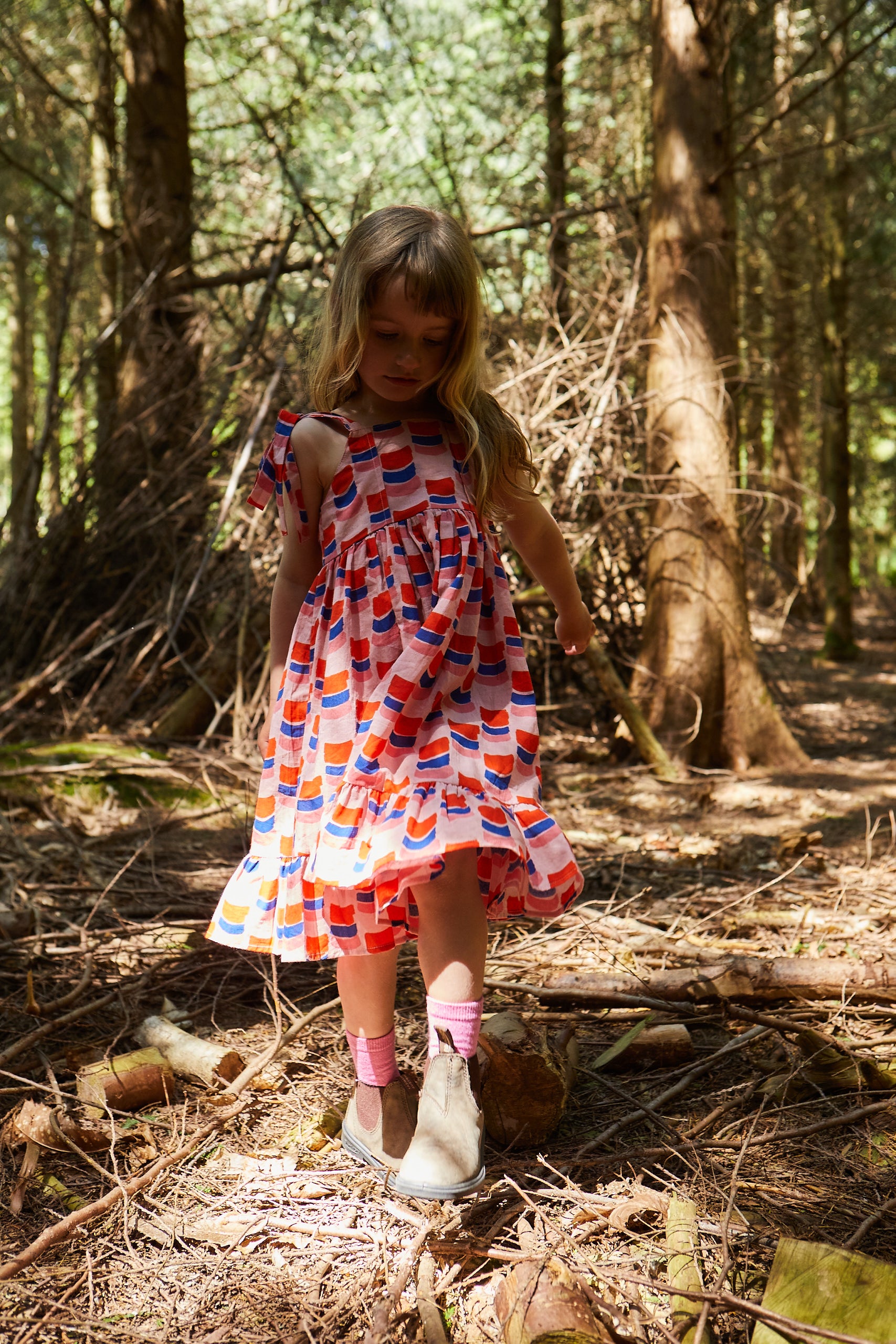 Cotton Butterfly Dress in 'Sunset Skies' 0-6yrs