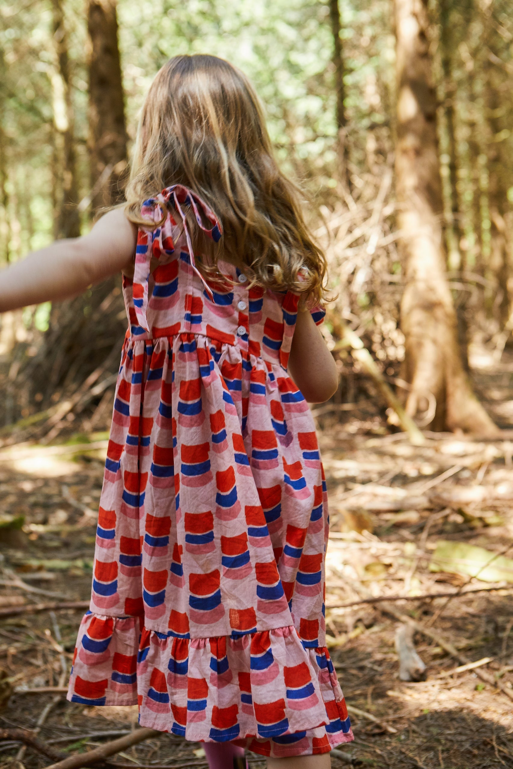 Cotton Butterfly Dress in 'Sunset Skies' 0-6yrs