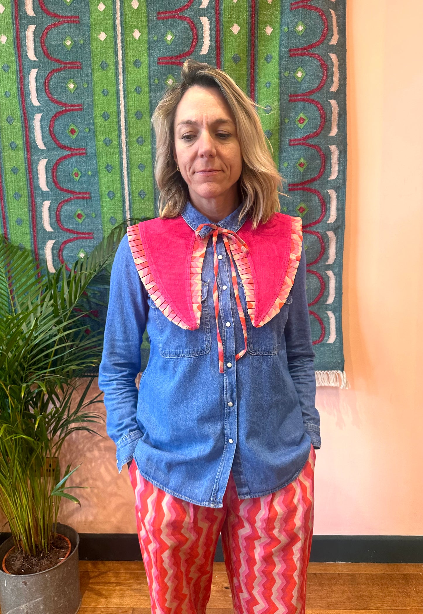 Reversible Heidi Collar in 'Pink Spark'