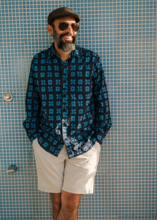 Robbie Shirt in ‘Indigo Check’