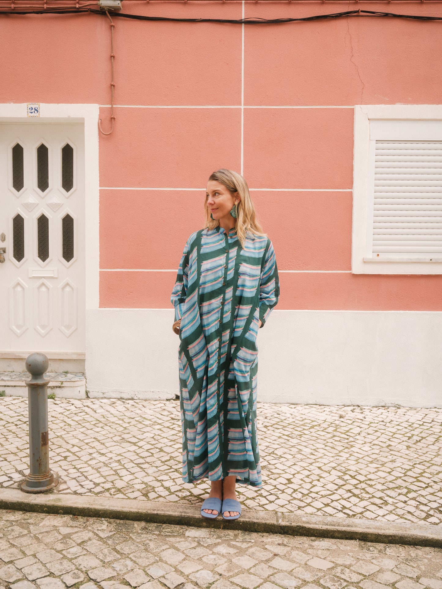 Beachy Gown in 'Slip & Slide on Green'