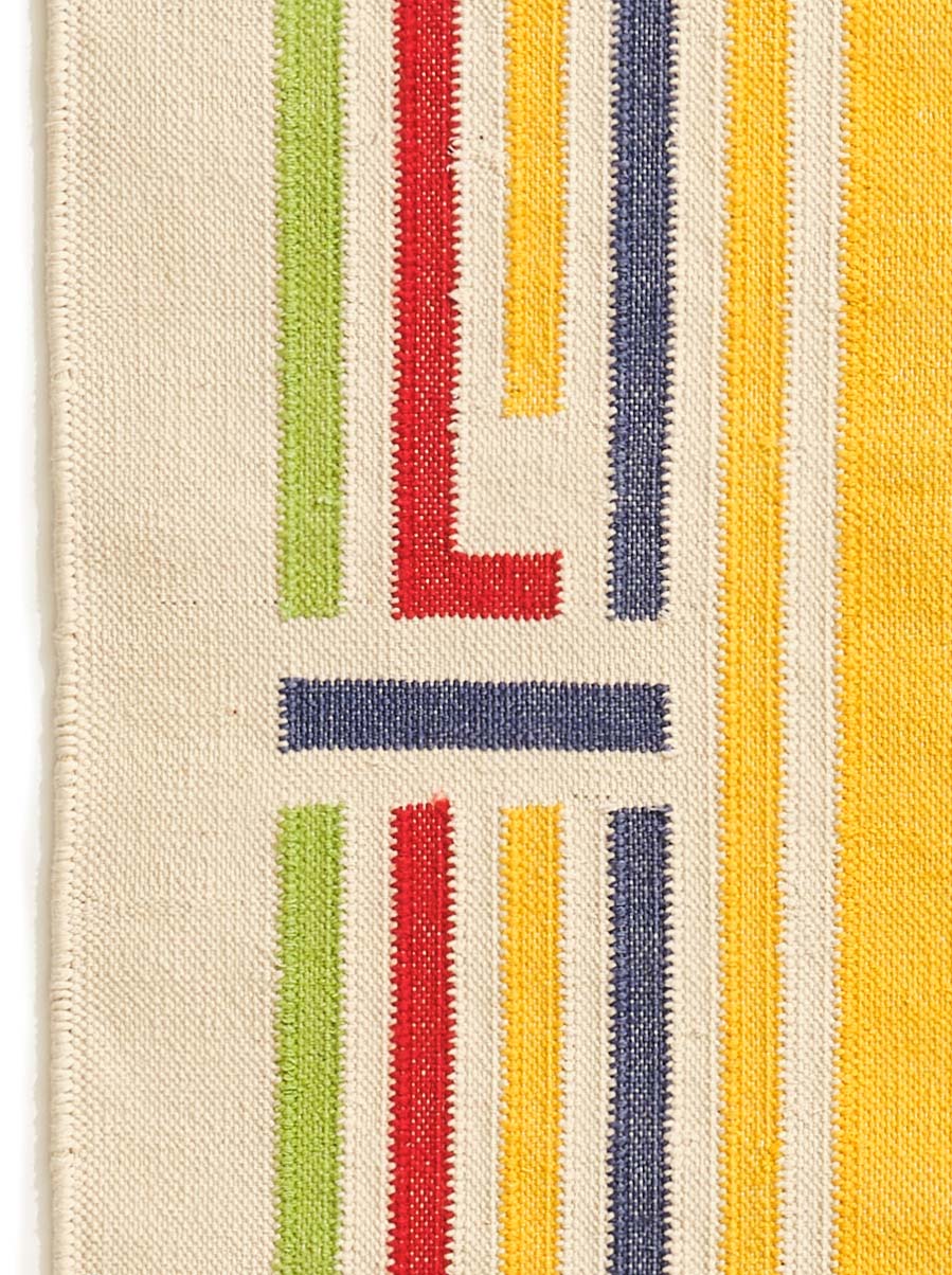 Easy Lines - Handwoven cotton Dhurrie
