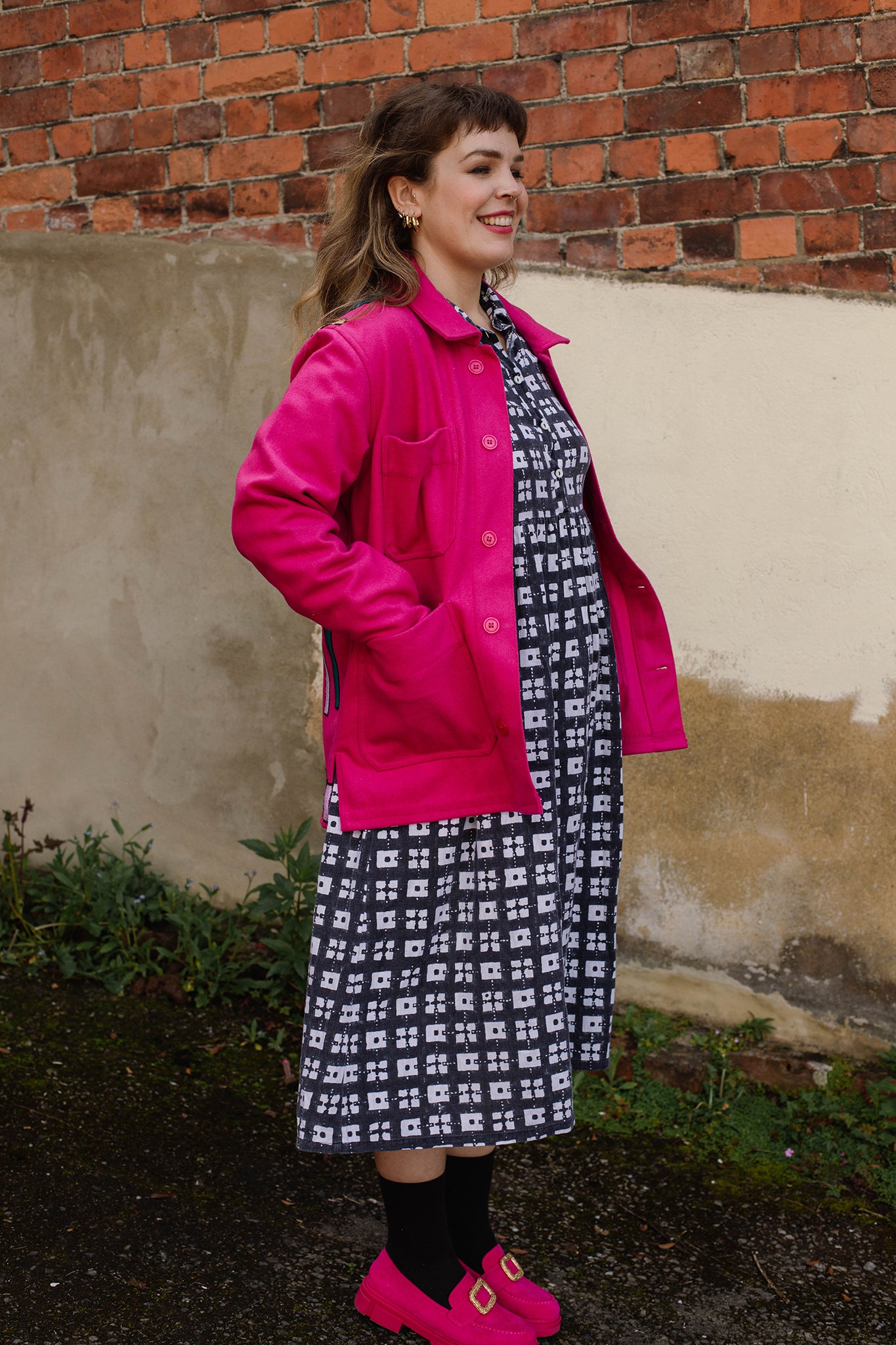 Jessie Dress in 'Chess Set' print