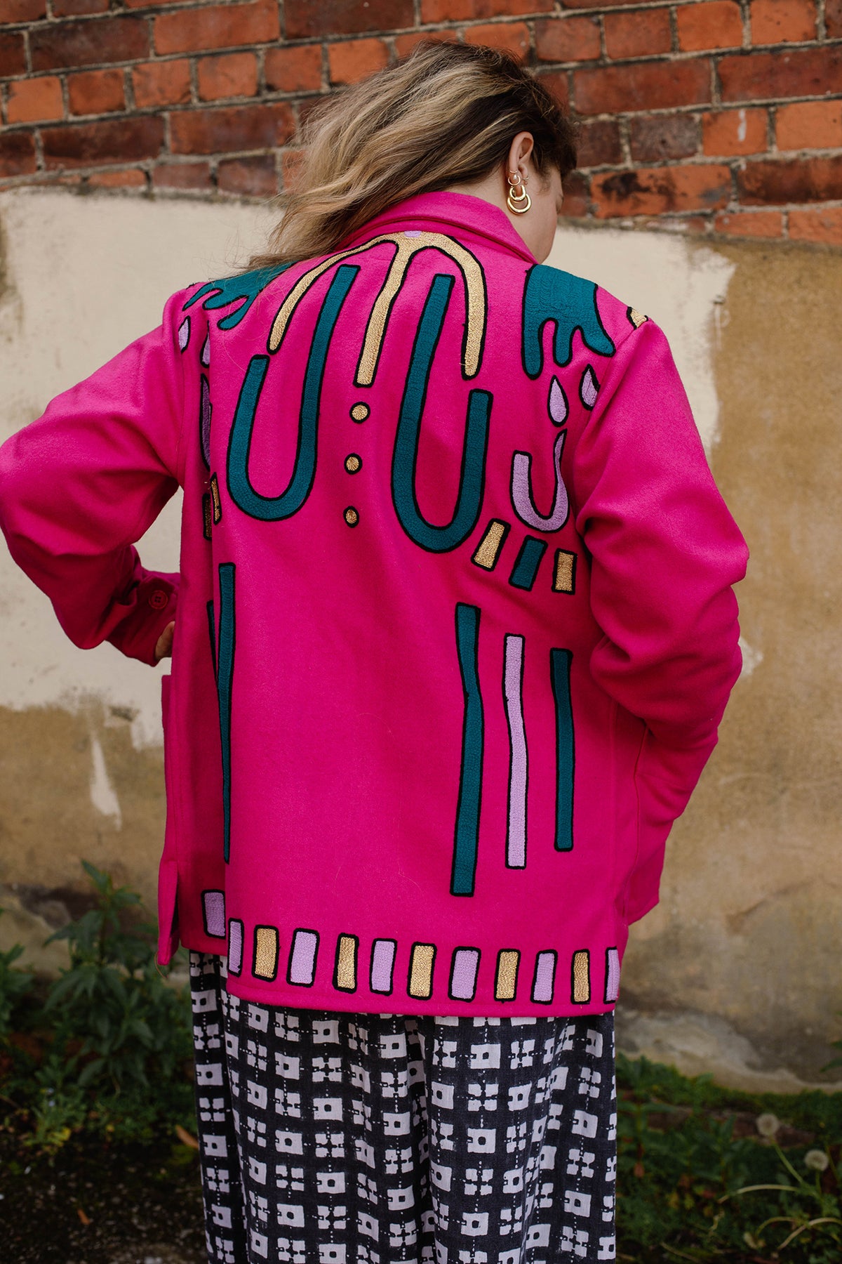 Unisex Embroidered Jacket in 'Jewel'