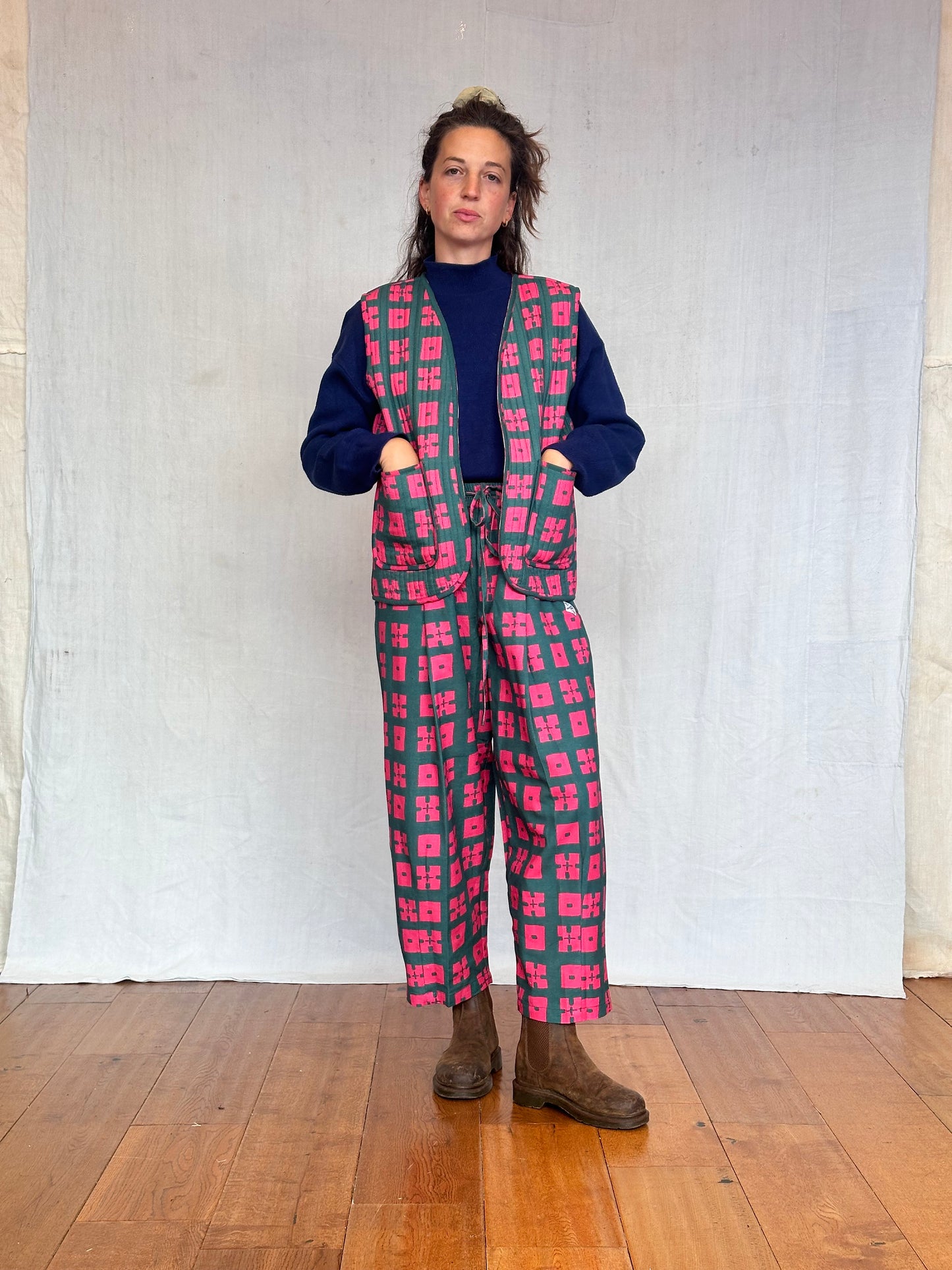 Anko Trousers in 'Pink Forest'