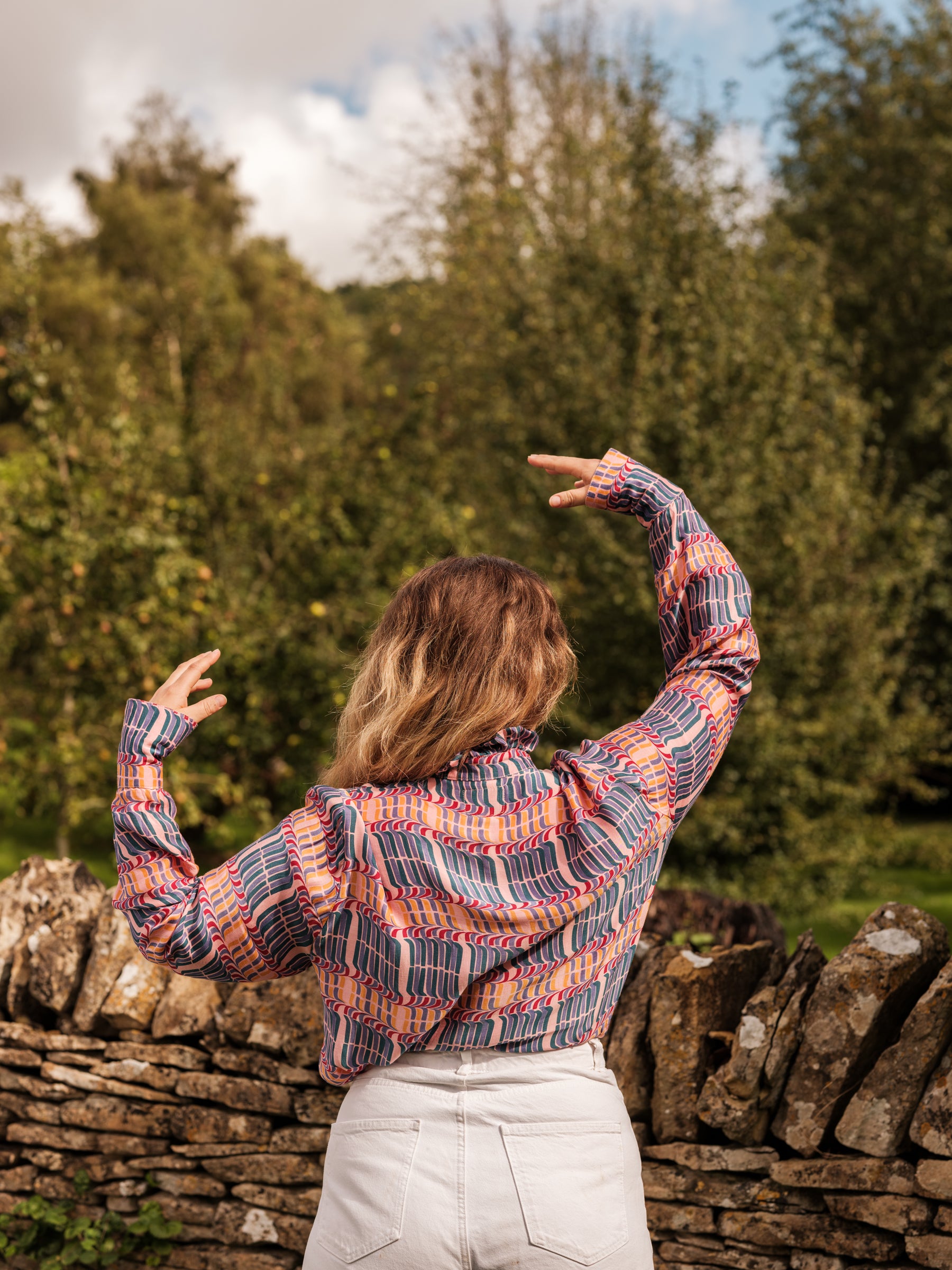 Frou Frou Blouse in 'Stick of Rock'