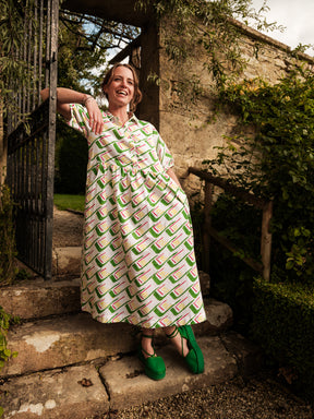 Ammie Dress in 'Green Tick'