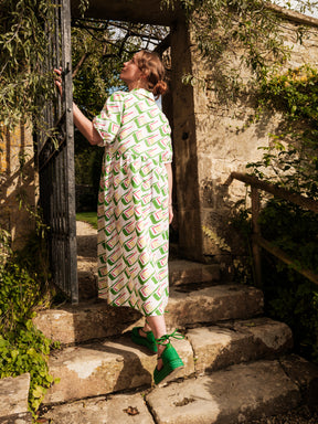 Ammie Dress in 'Green Tick'