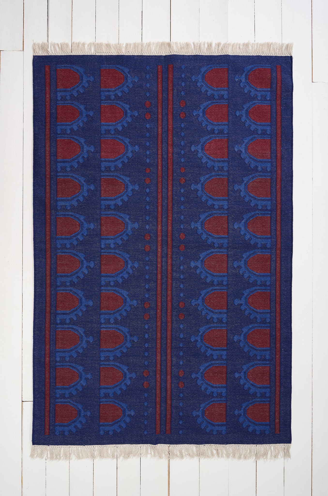 Woven Rug in 'Burgundy Bead'