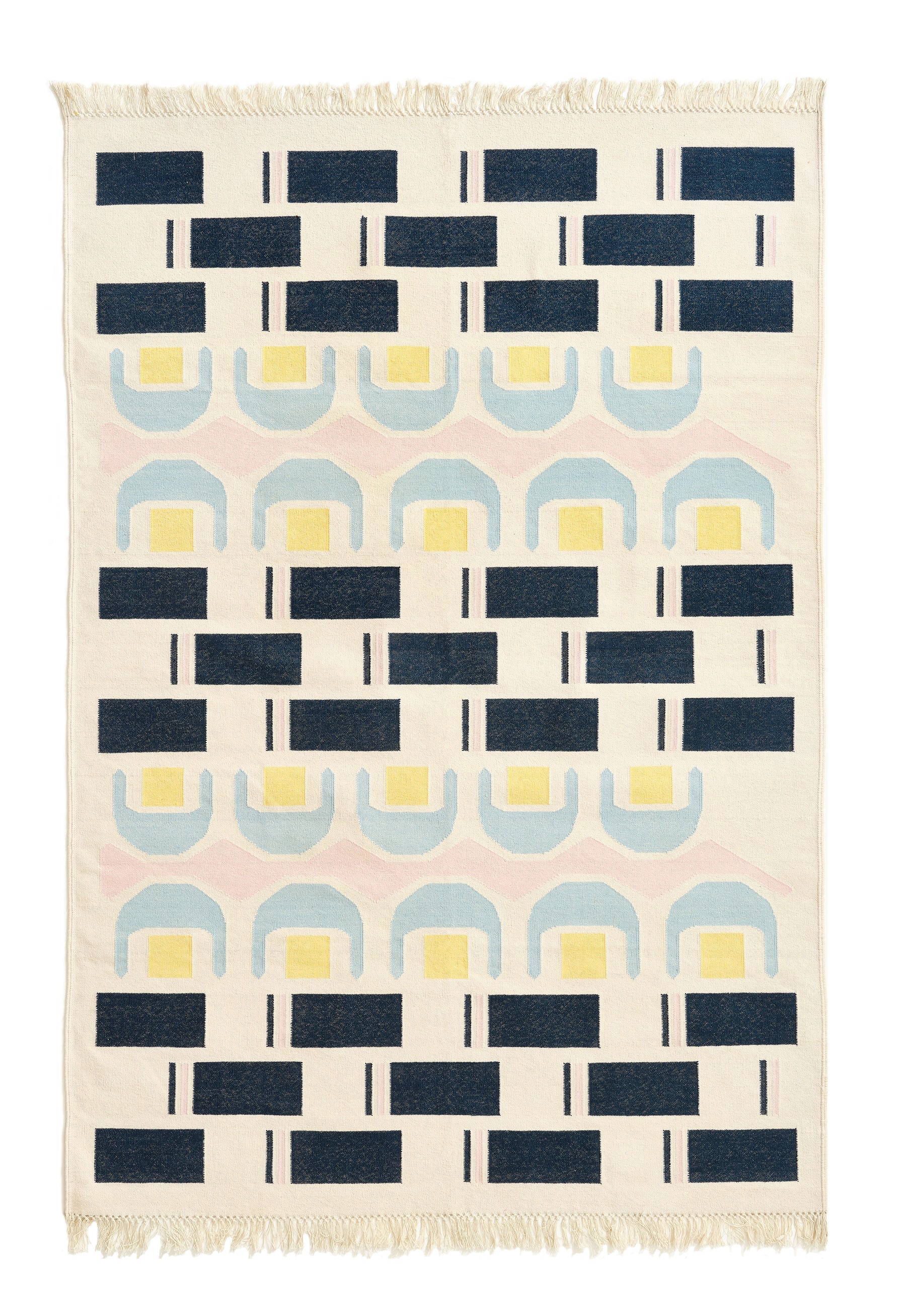 Humpty Dumpty Runner - Handwoven cotton Dhurrie