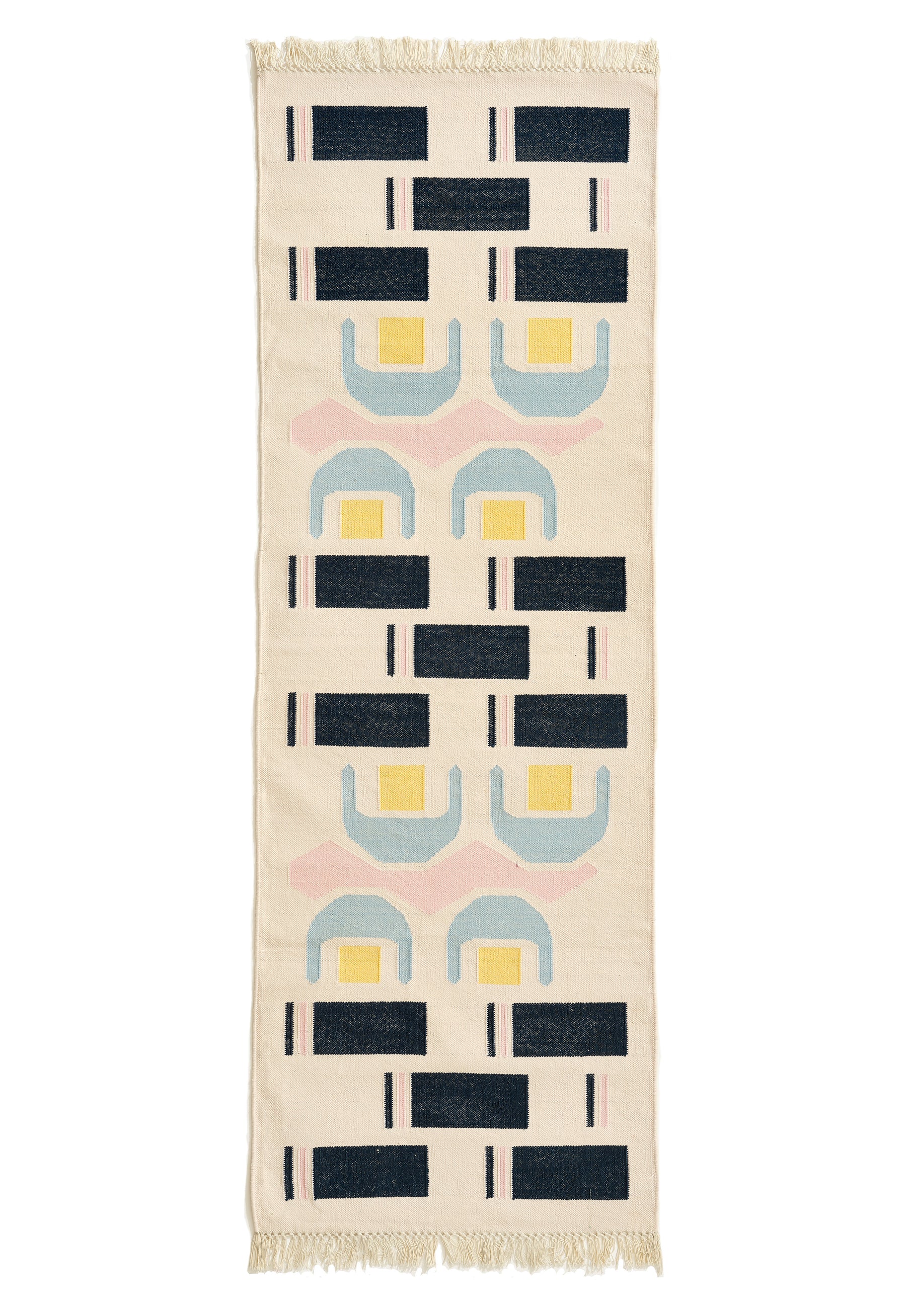 Humpty Dumpty Runner - Handwoven cotton Dhurrie