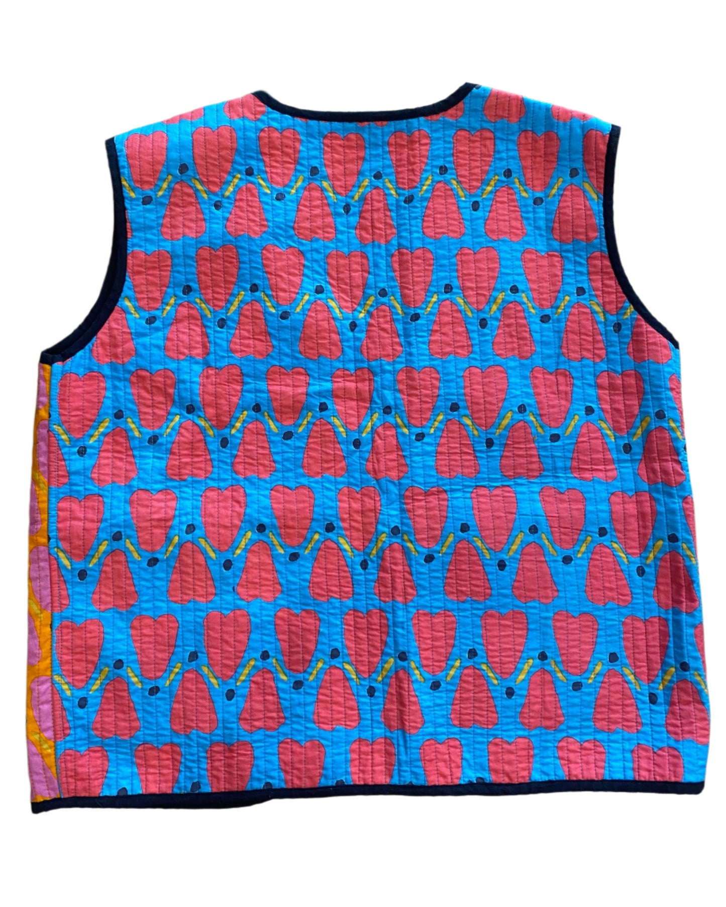 Waistcoat in Patchwork 'Honey Heart'.
