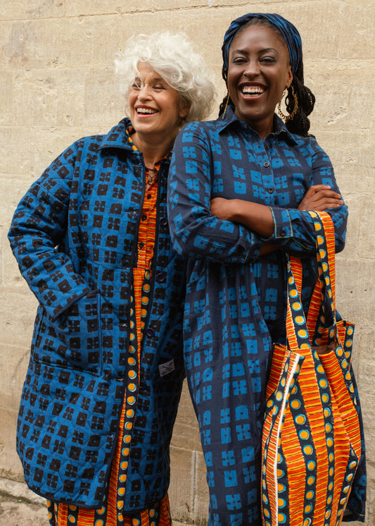 Giant Tote Bag in 'Oranges on Blue'