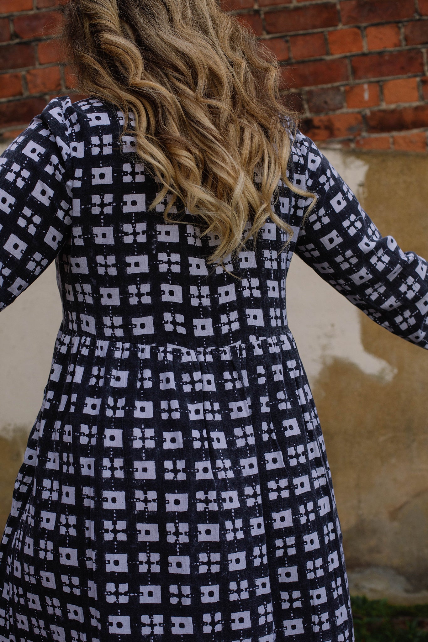 Jessie Dress in 'Chess Set' print