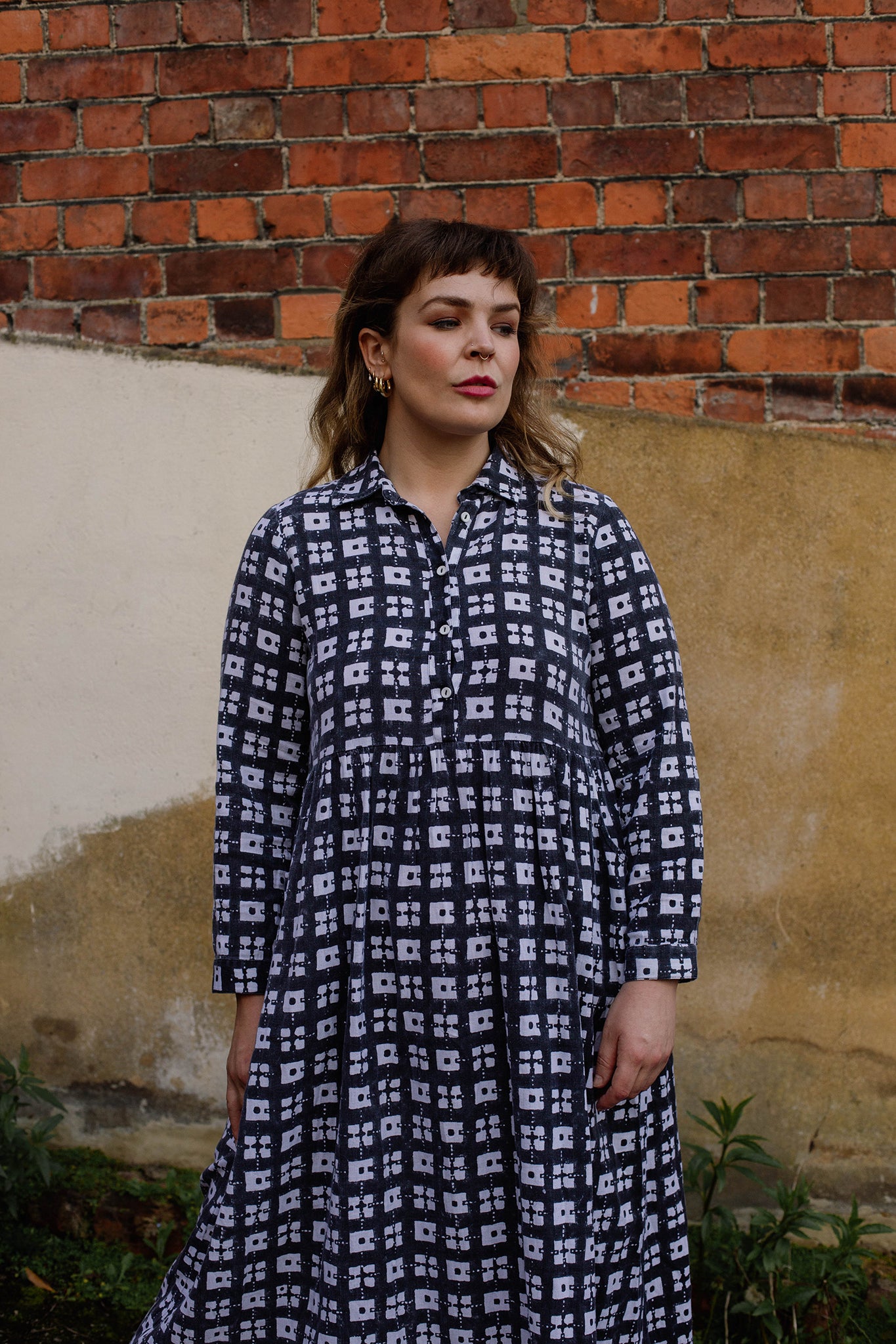 Jessie Dress in 'Chess Set' print