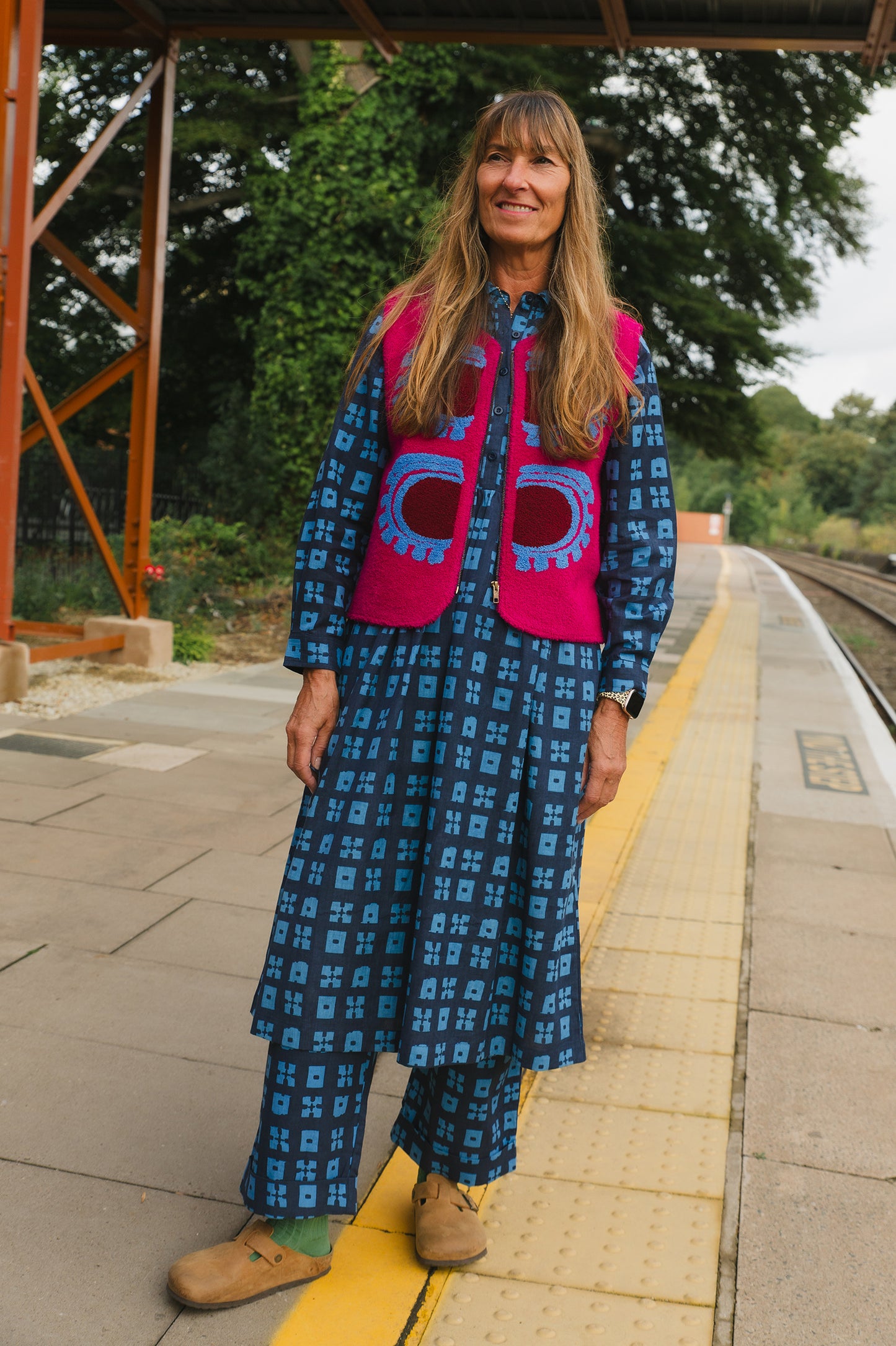 Patty Waistcoat in 'Raspberry Sunset'