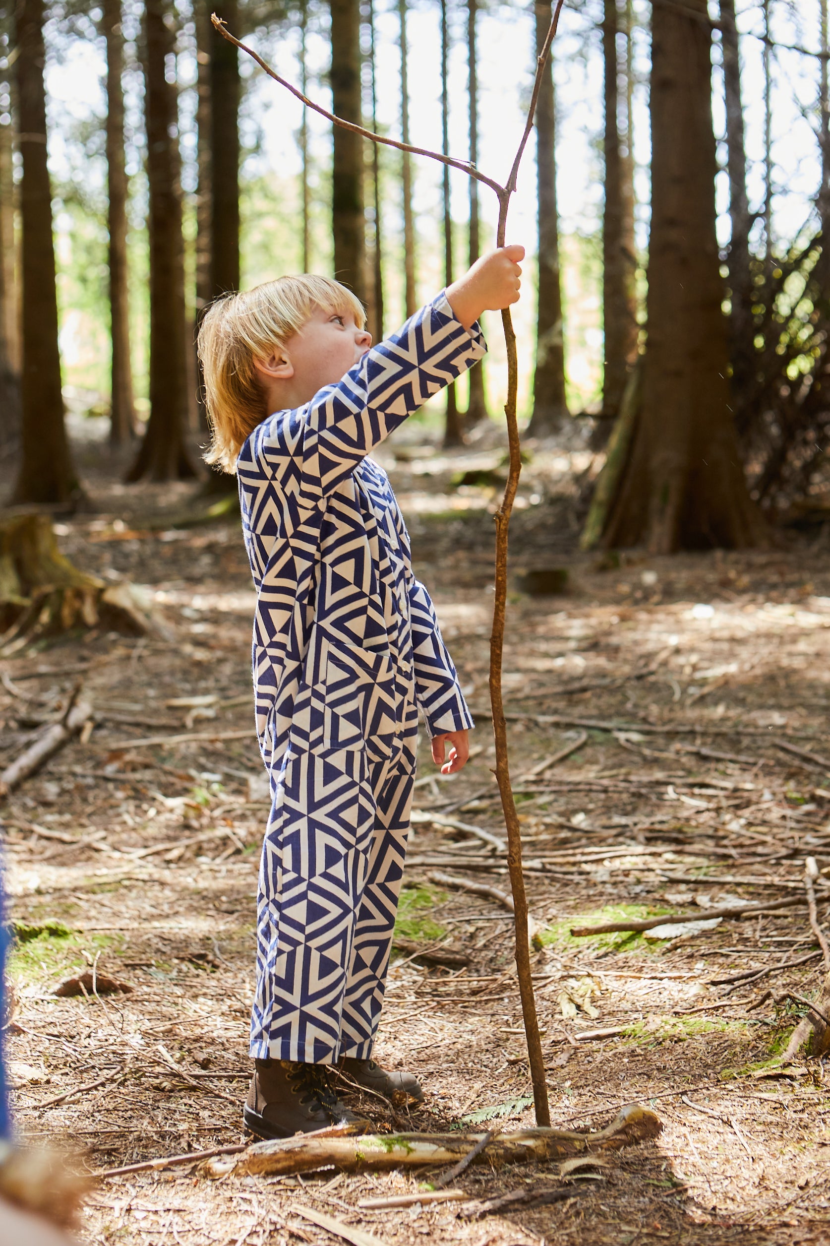 Playsuit in 'Navy Honeycomb' 0-6yrs