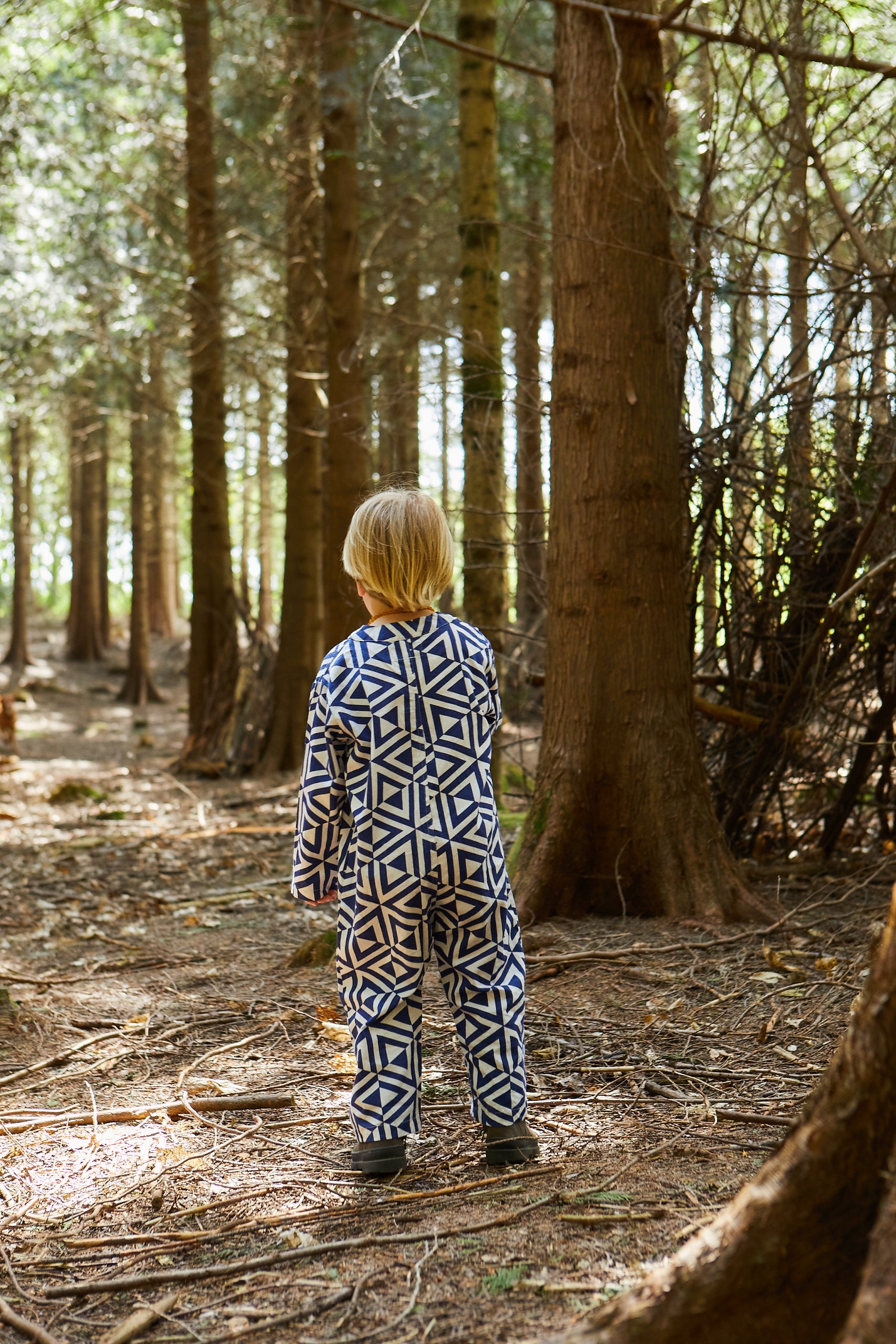 Playsuit in 'Navy Honeycomb' 0-6yrs