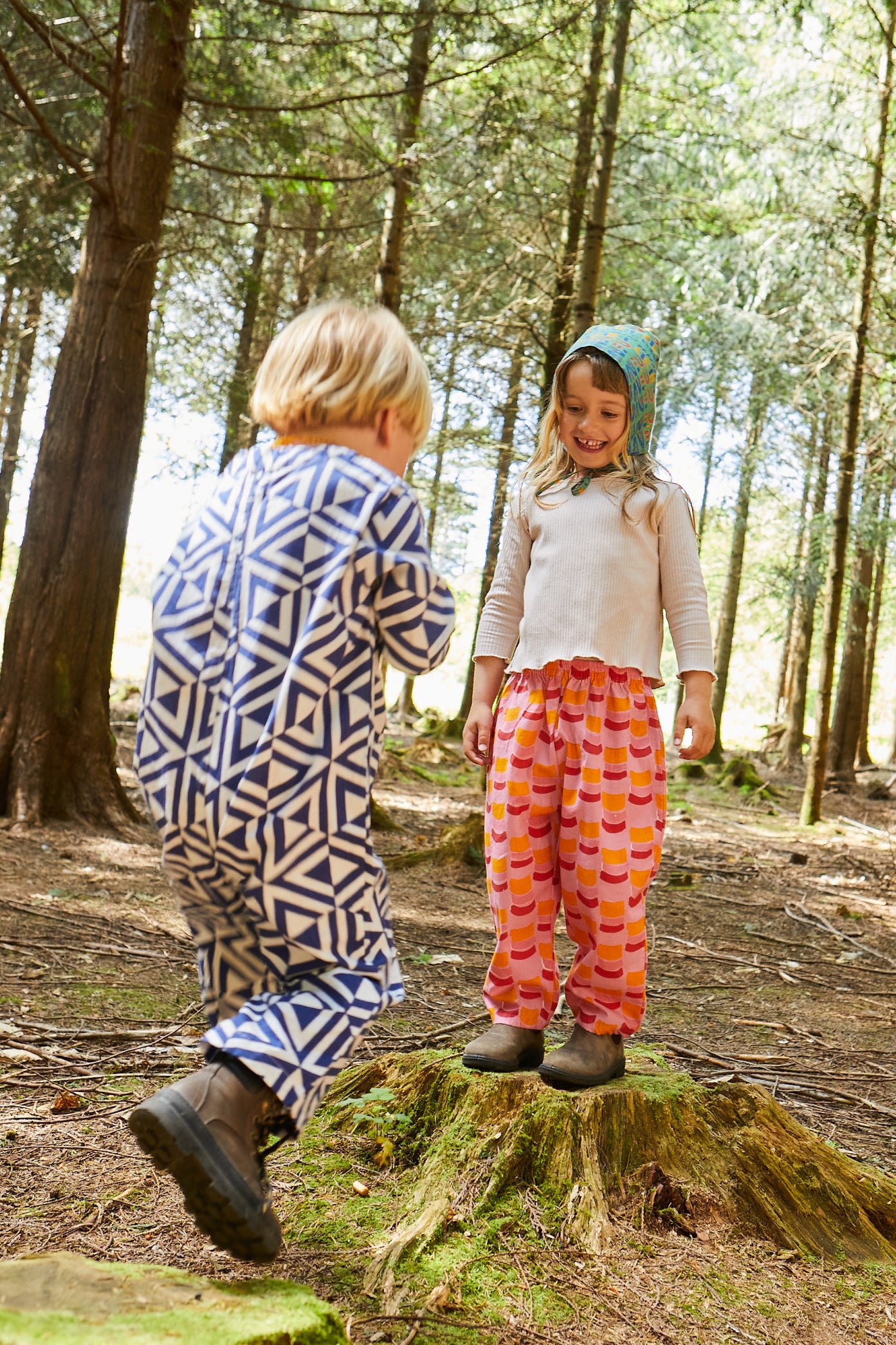 Playsuit in 'Navy Honeycomb' 0-6yrs