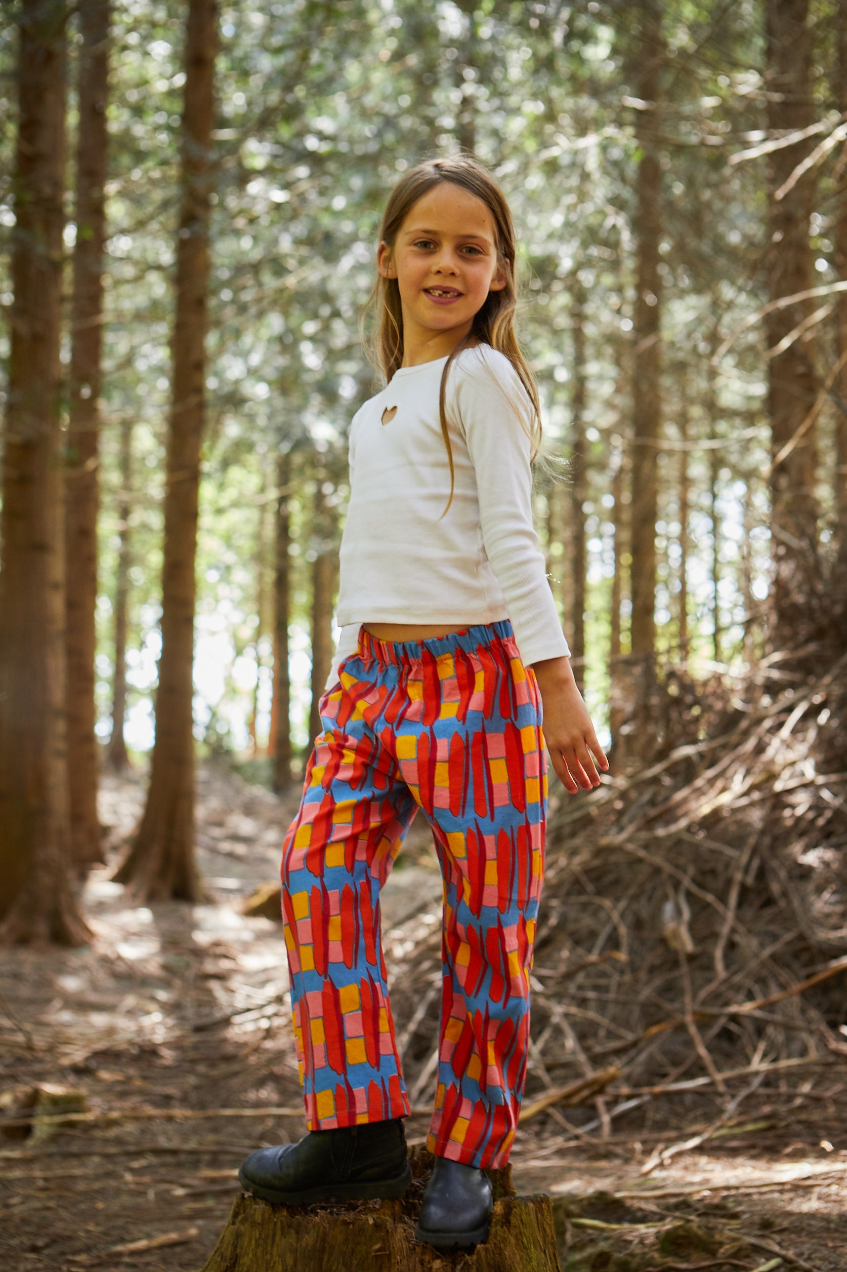 Kid's Trousers in 'Battenburg' 0-6yrs