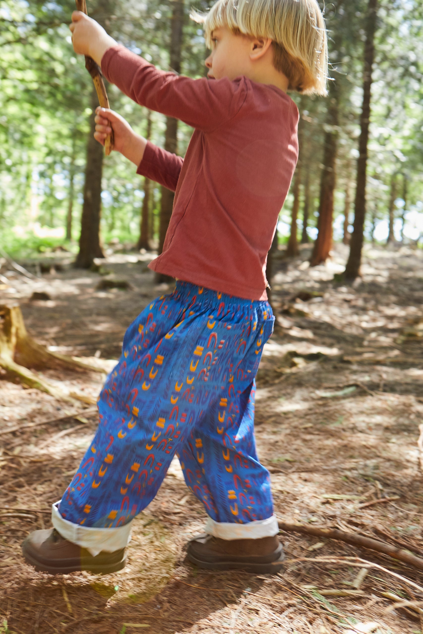 Kid's Trousers in 'Blue Skydive' 0-6yrs