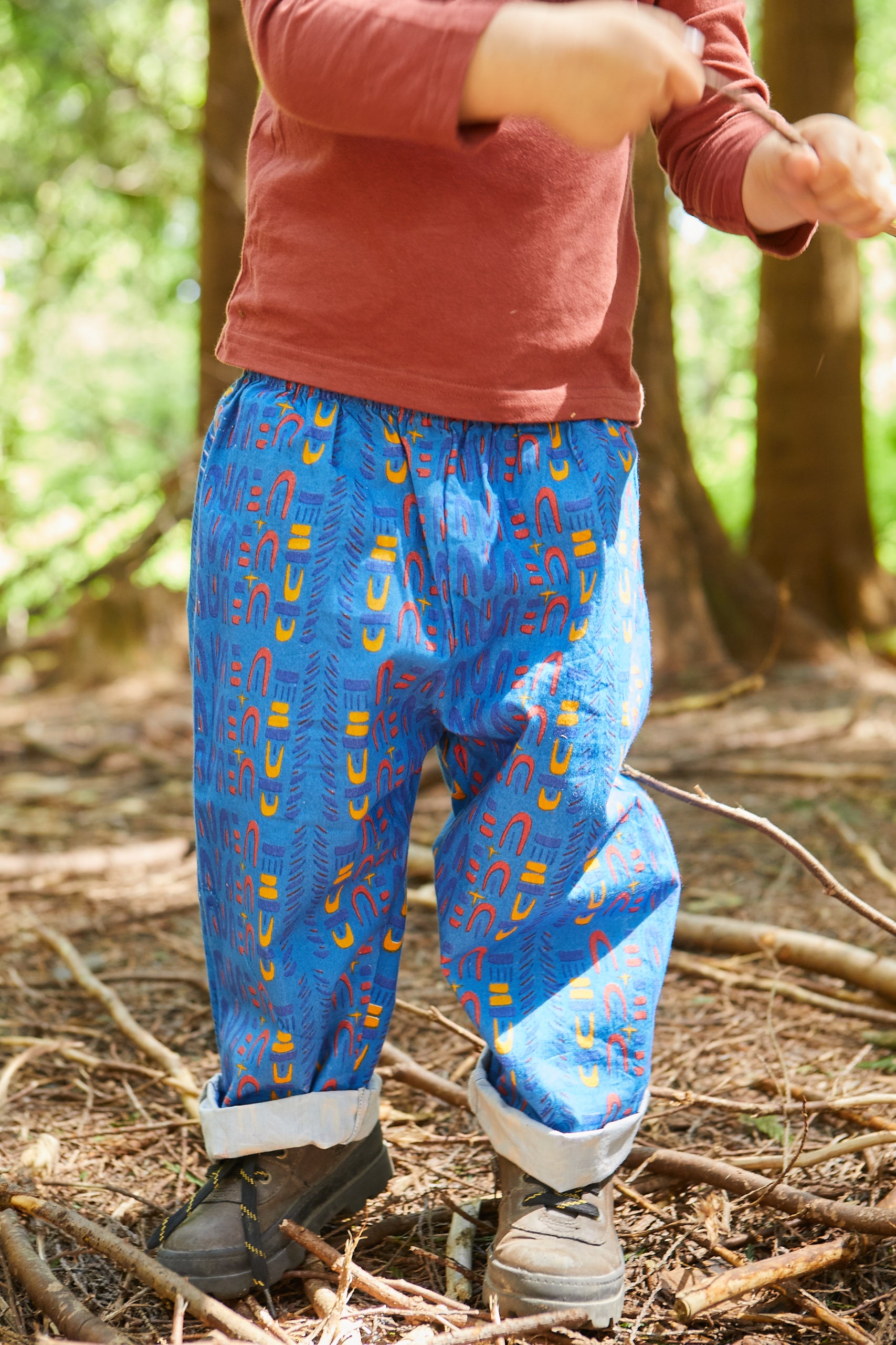 Kid's Trousers in 'Blue Skydive' 0-6yrs