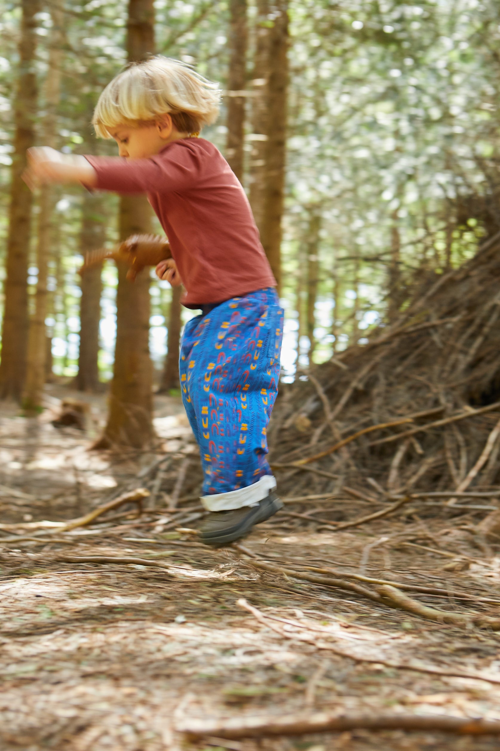 Kid's Trousers in 'Blue Skydive' 0-6yrs